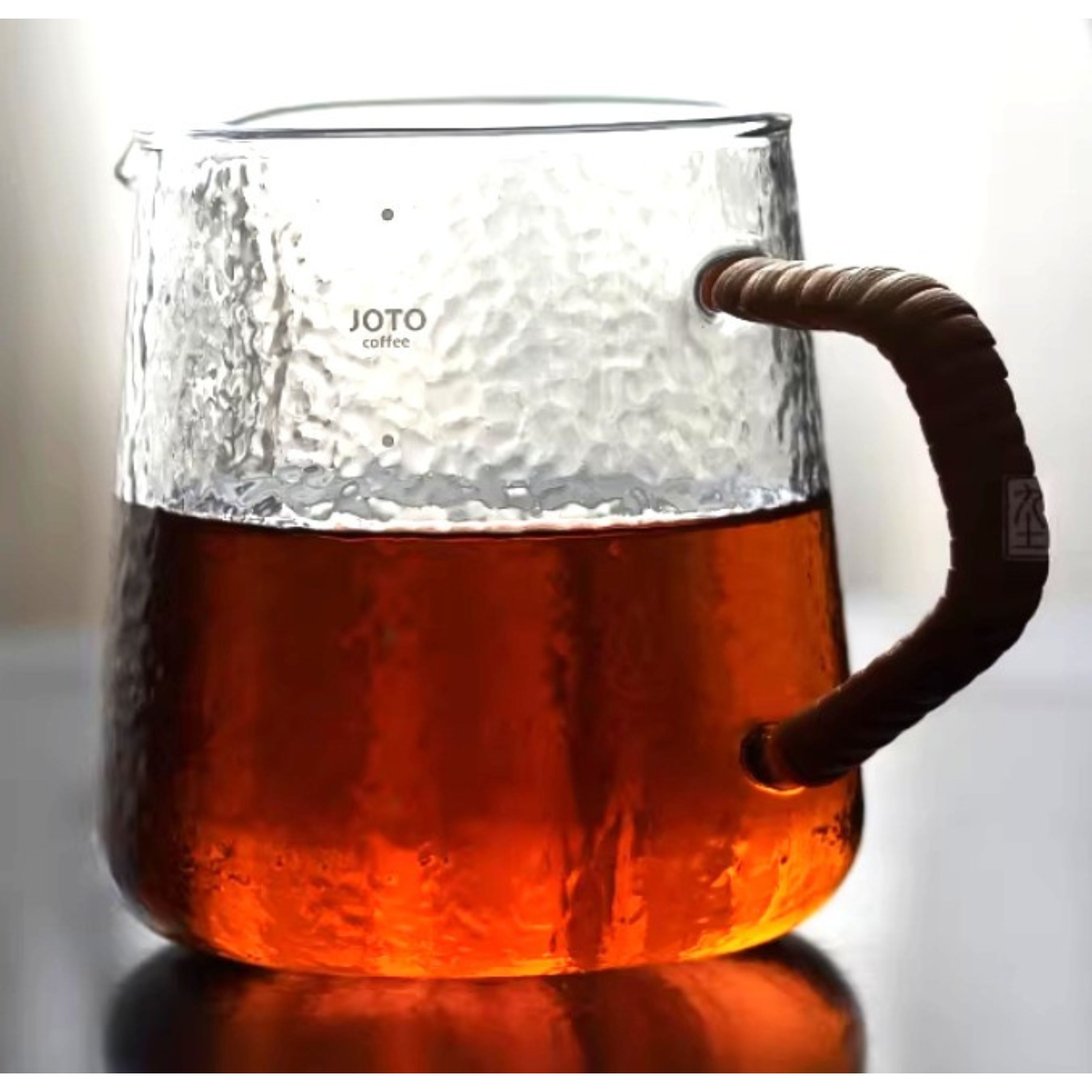 Hammered Borosilicate Glass Pour Over Coffee Sharing Pot