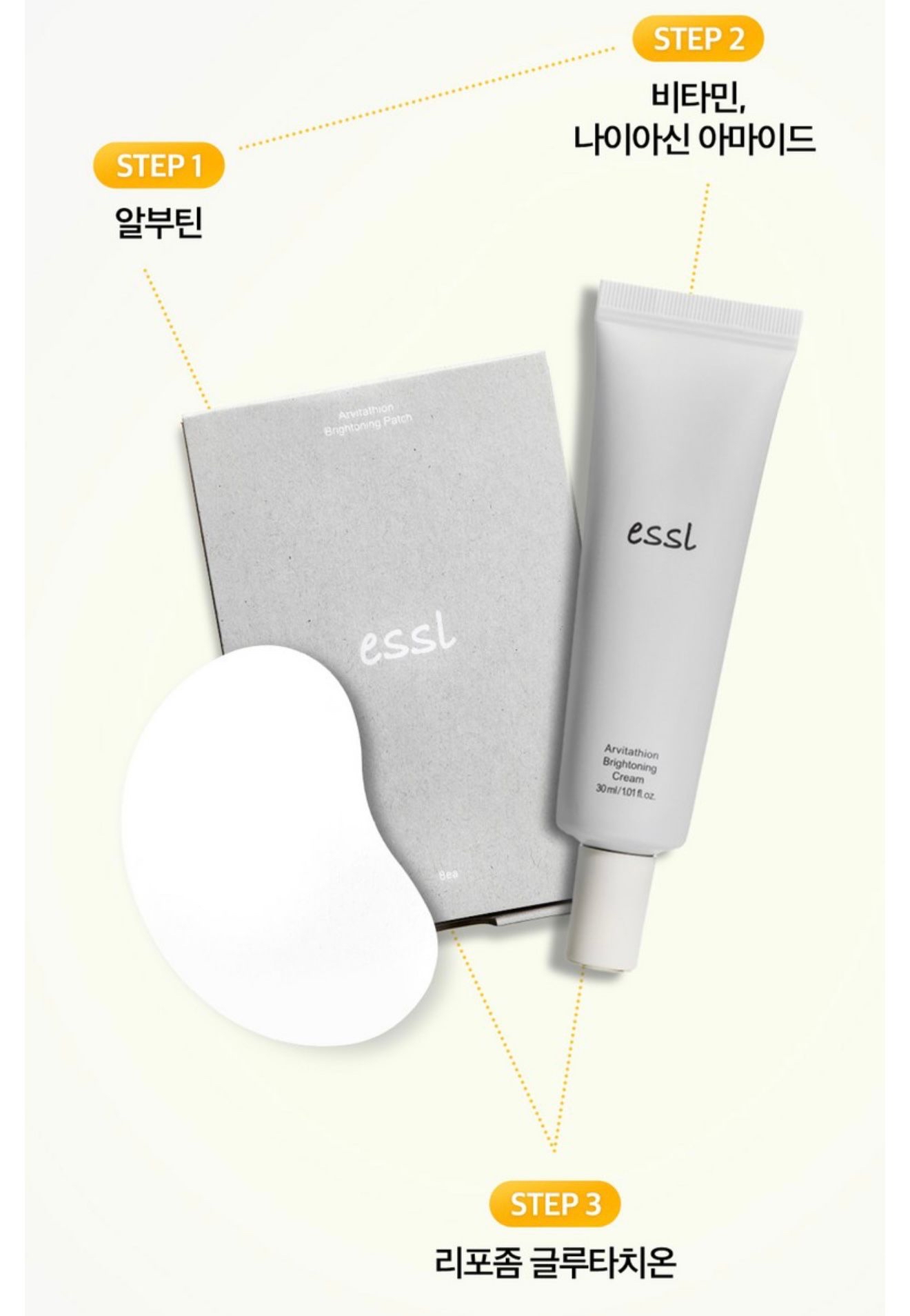 *🇰🇷韓國直送大熱護膚品牌🇰🇷 【擊退黑色素】ESSL 14日亮白淡斑修復套裝～亮白淡斑霜30ml+貼片8ea*