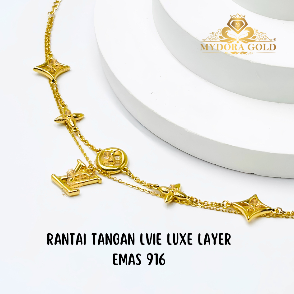 MYDORA Rantai Tangan LVie Luxe Layer l EMAS 916/22K