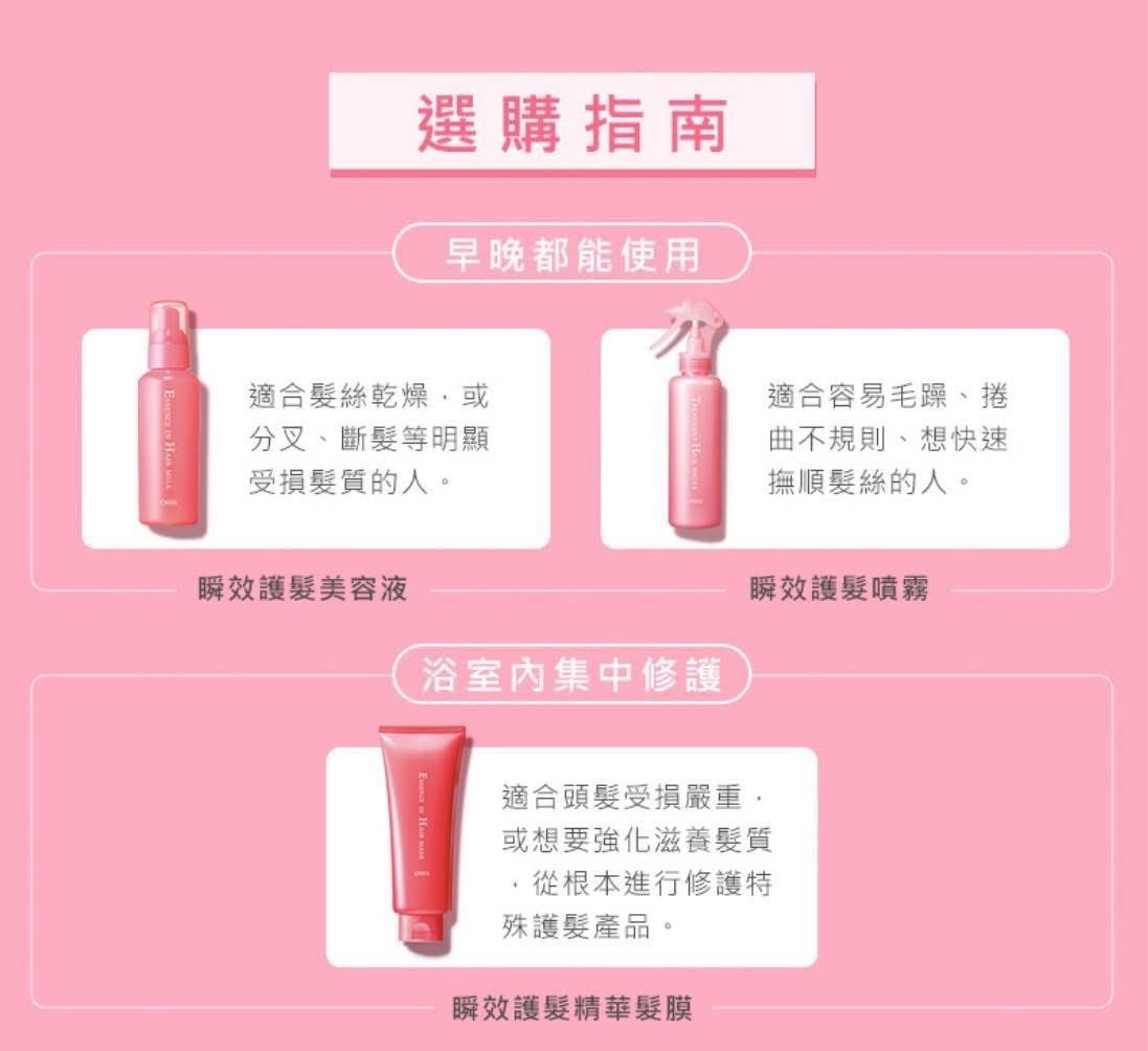 [限定] ORBIS x SANRIO Essence in Hair Milk / Treatment Hair Water / Essence in Hair Mask