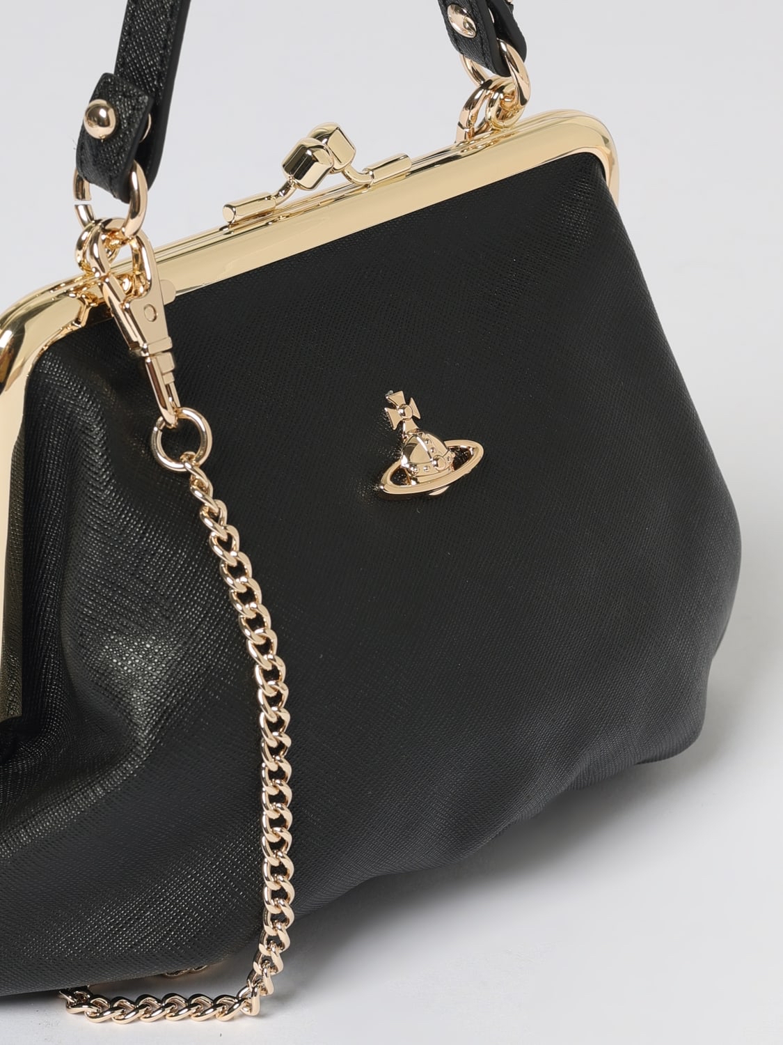 訂貨🍒Westwood 牛皮黑金餃子袋  2用！ Size 22x17cm
