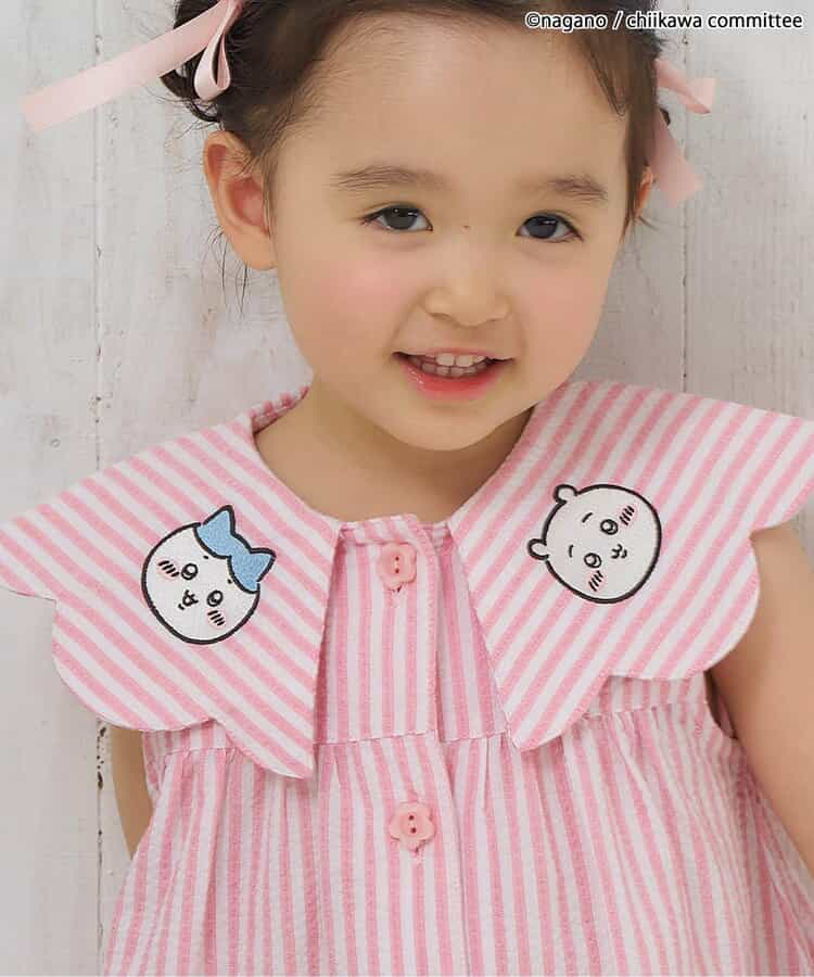 🇯🇵預訂 日本直送🇯🇵Apres les cours x Chiikawa系列兩色人物刺繡貼花條紋翻領連身裙