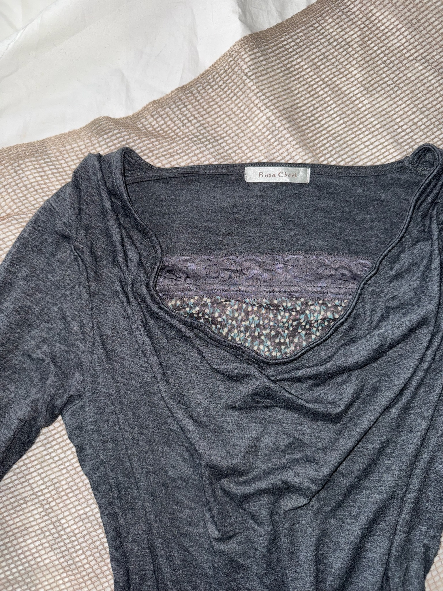 Cowl Neck Floral Patchwork Tunic