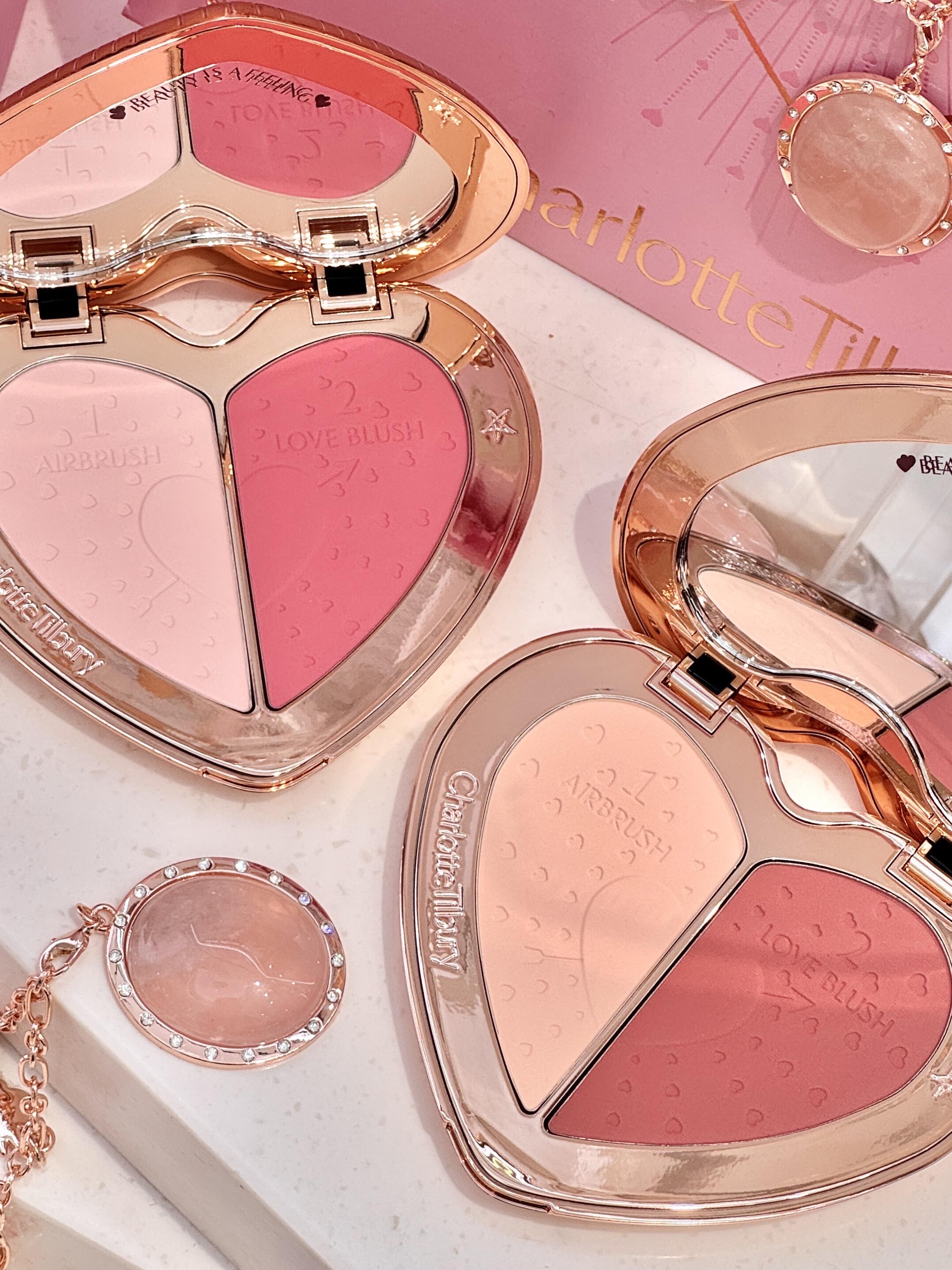 現貨❗️💗絕版限量回歸！Charlotte Tilbury CT 愛心雙色胭脂 腮紅💗PILLOW TALK BEAUTY SOULMATES FACE PALETTE