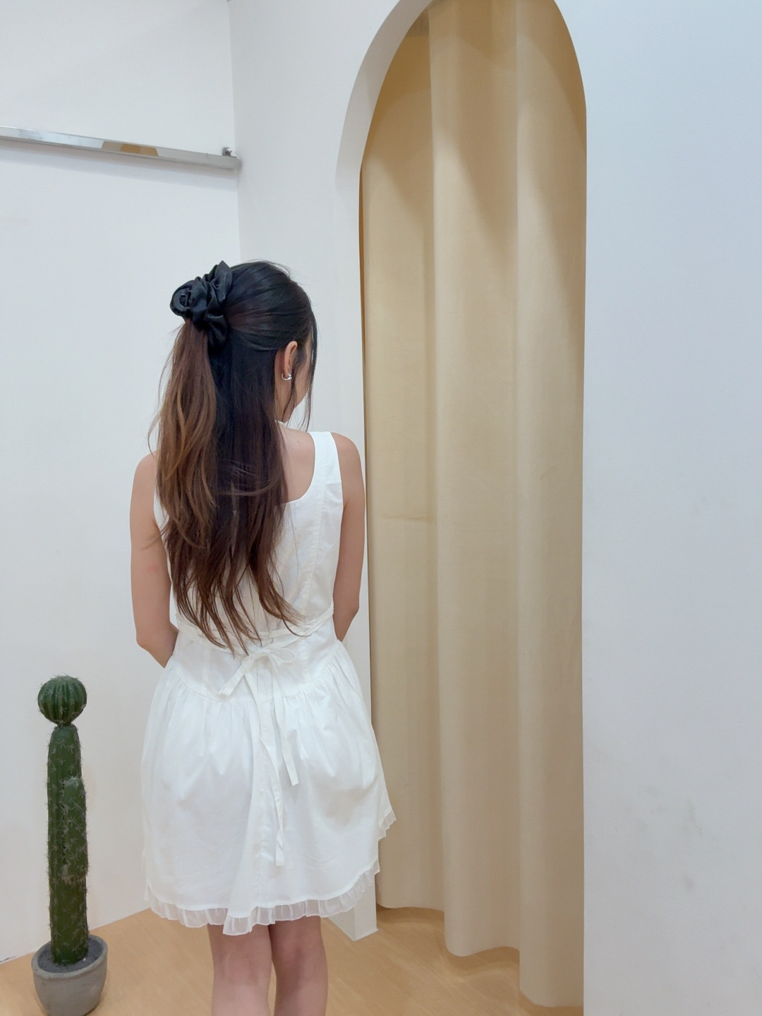 法式少女感收腰连身裙 R3025