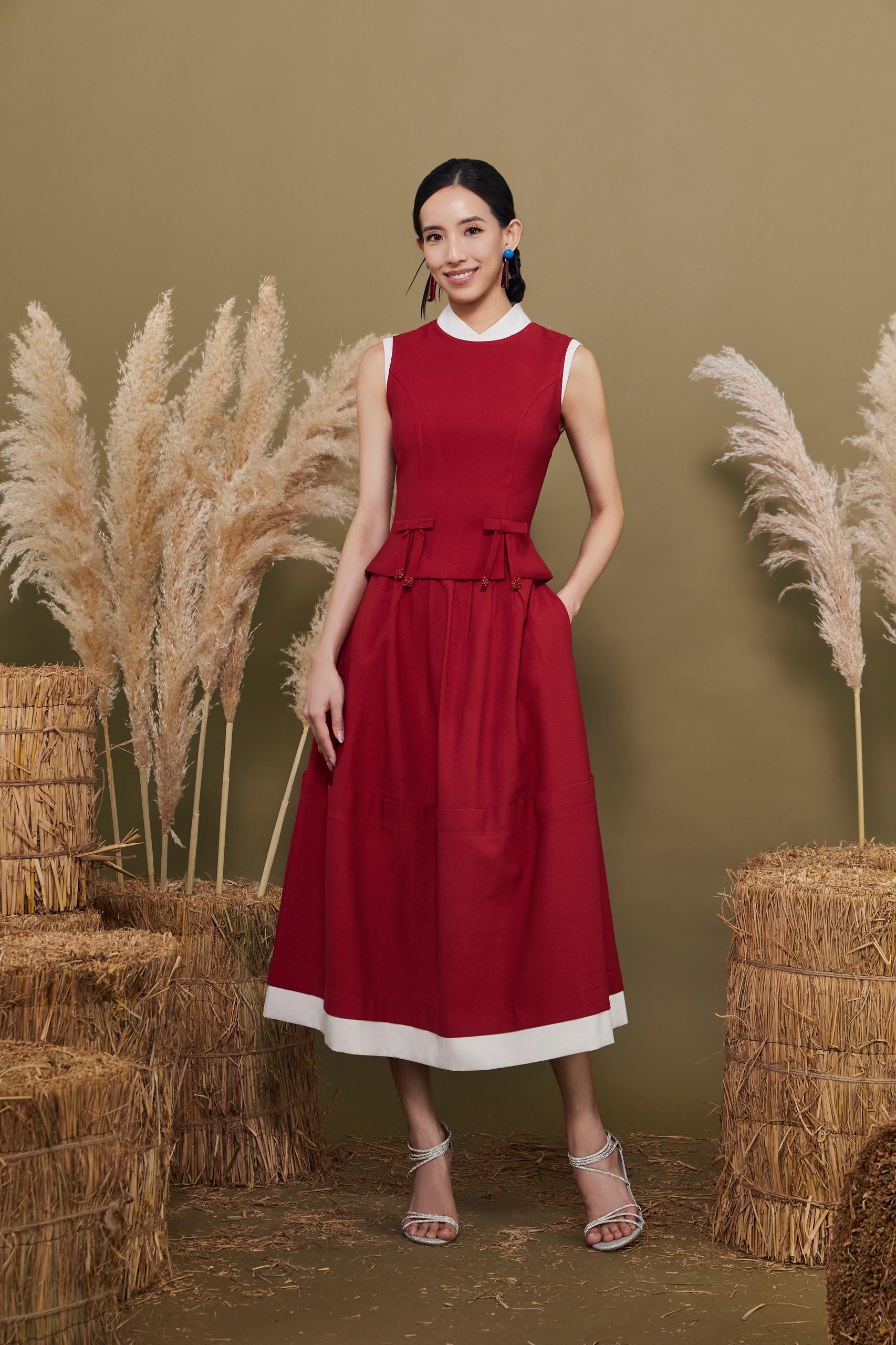 CB2781 + CS1439 Oriental Peplum Two-Piece Set