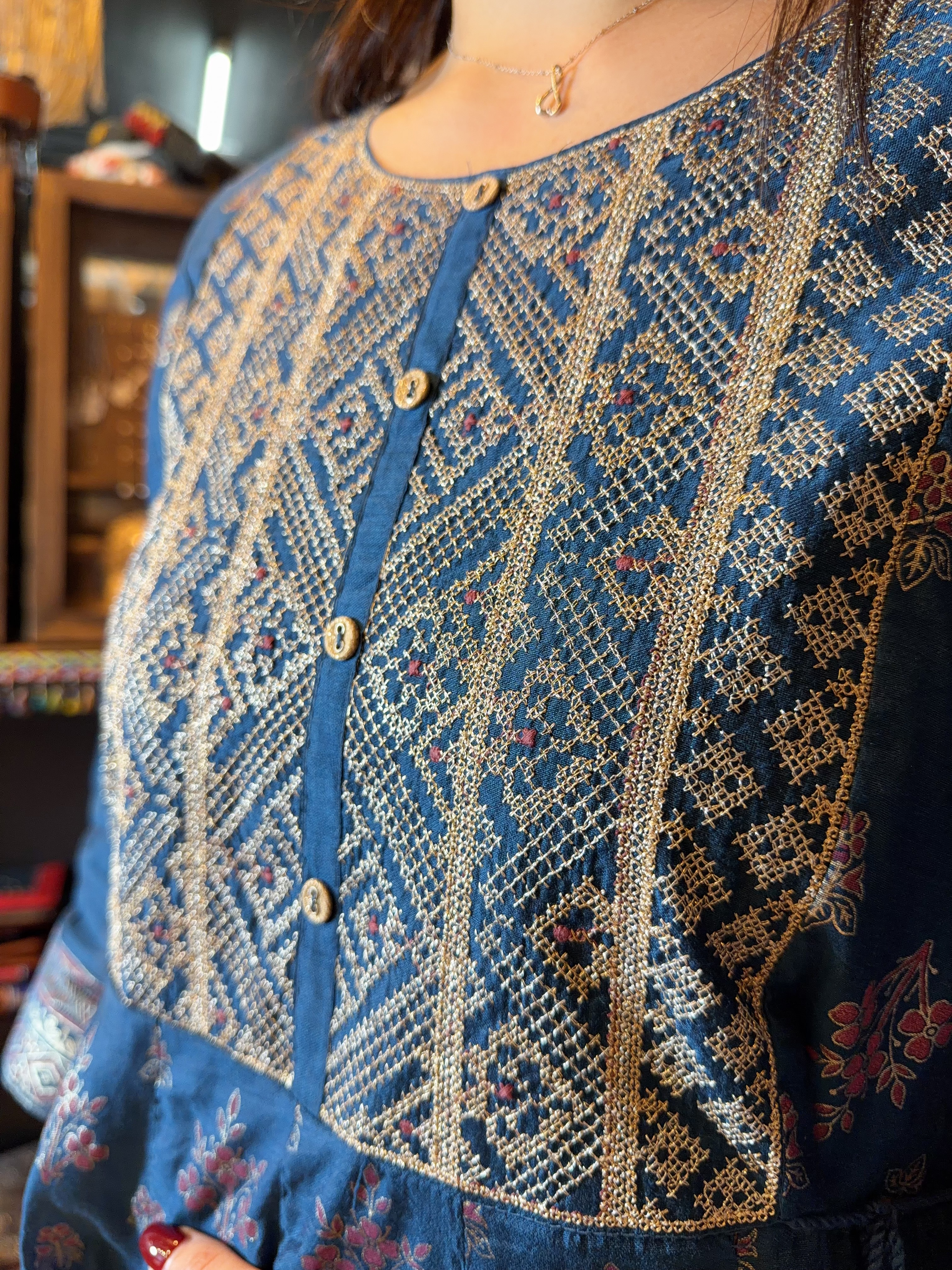 Navy Blue 4-Rope 2-layer see-thru sleeve OP 48" #1423