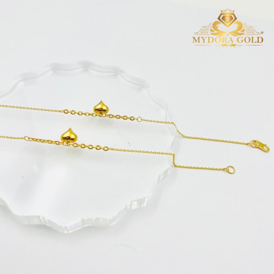 MYDORA Rantai Tangan Sauh Fesyen + Sauh Matahari Gantung Love Gemuk l EMAS 916/22K