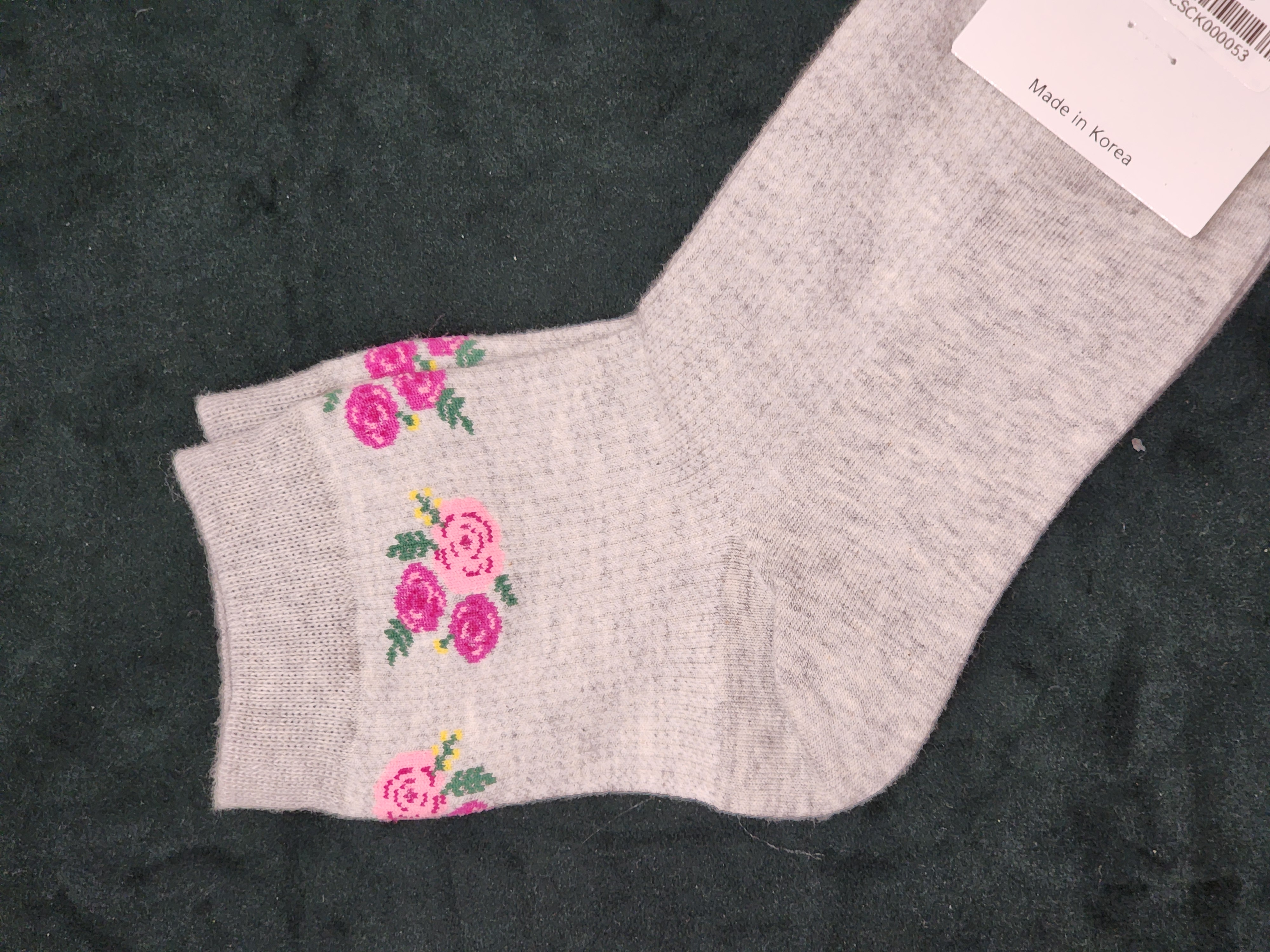 Slazenger Mid Socks Women Purple & Pink Flower Calf (Grey)