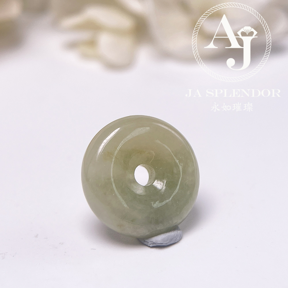 JN-493 天然翡翠A玉 秋香黃小平安扣