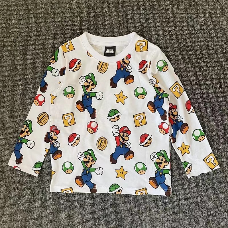 Mario春秋季長袖薄款T恤 -1件- 現貨