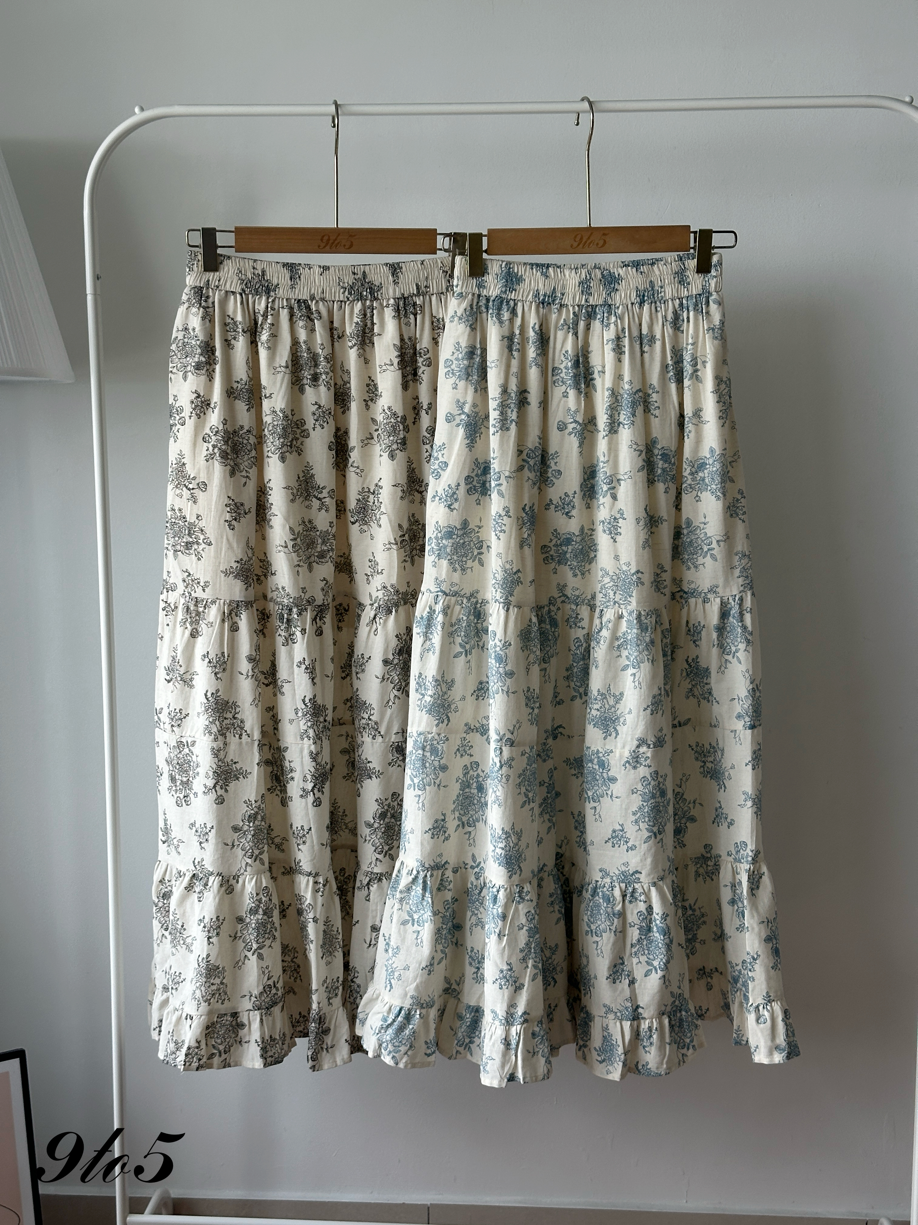 D2361 Floral Matching Set - Black & Blue