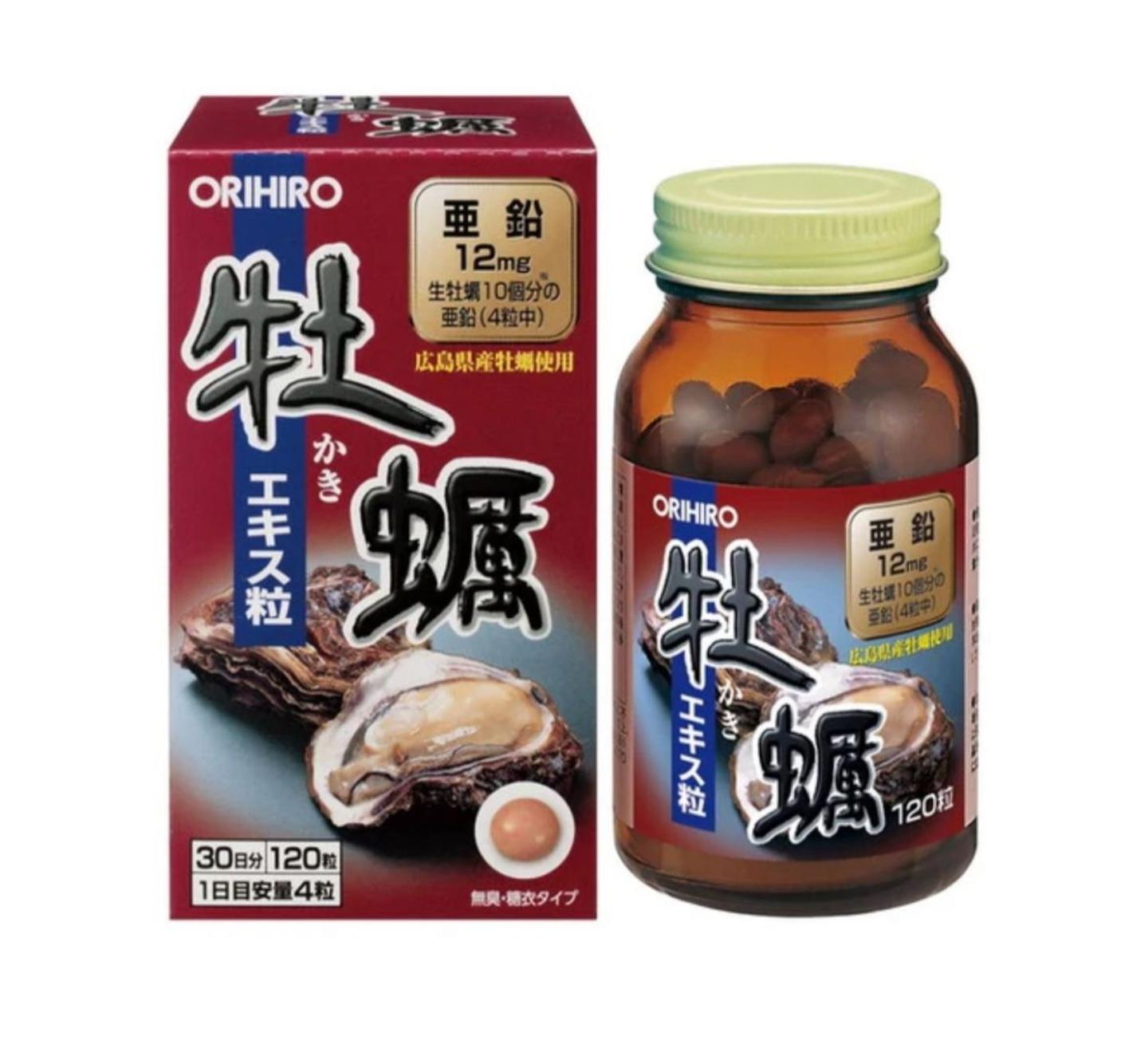 ORIHIRO 廣島產牡蠣精華錠 鋅強化 維他命B群 120粒