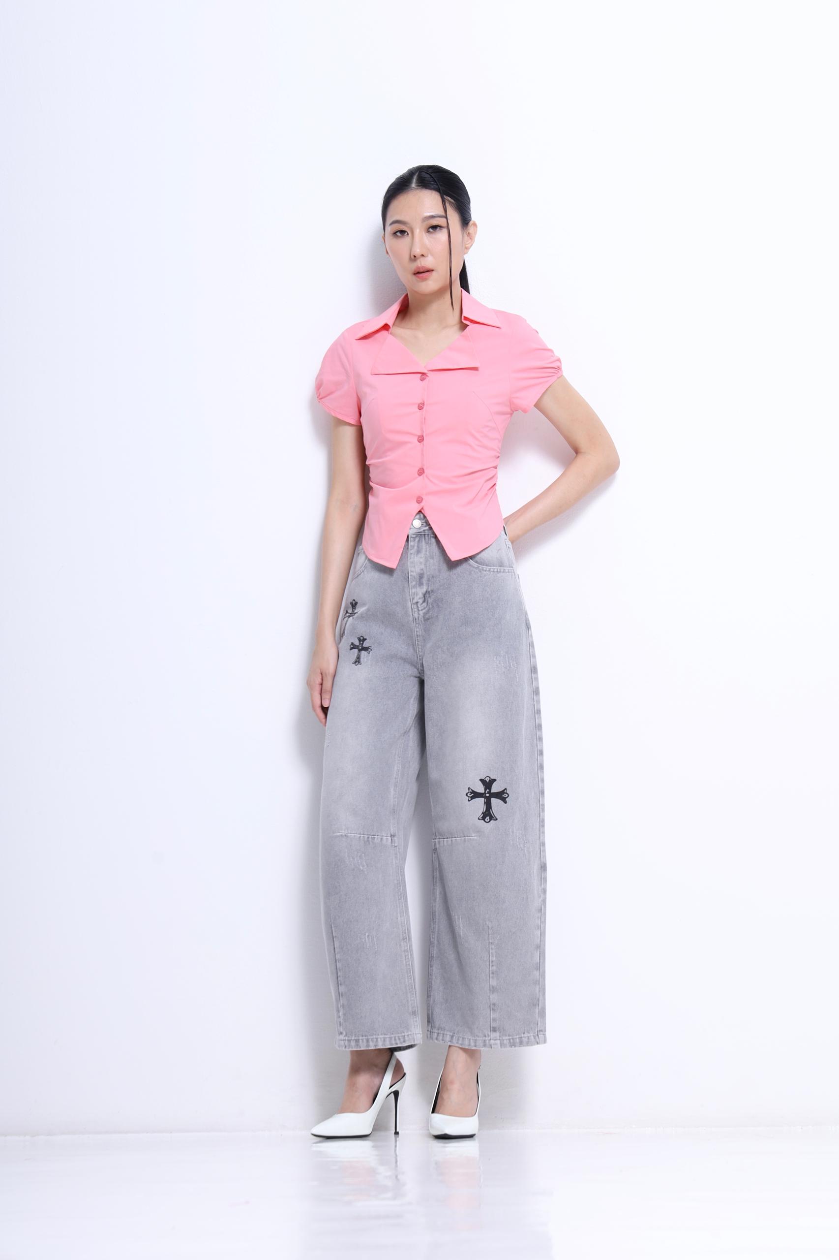 CB2800 TWO STYLE COLLAR SHIRT BLOUSE