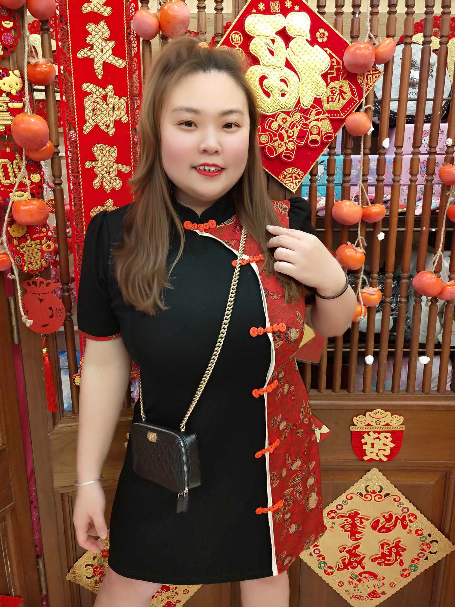 TW#5868 拼接BATIK设计款旗袍