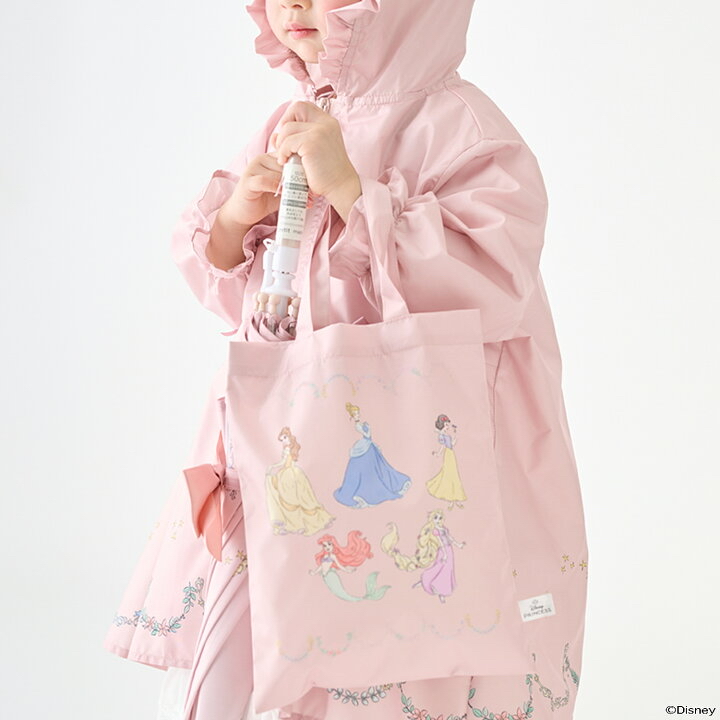 🇯🇵預訂 日本直送🇯🇵Petit Main x Disney公主系列兩色絲帶花邊雨衣連袋