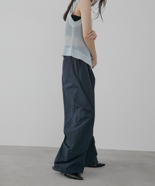 立體褶襉寬褲【JP012】
