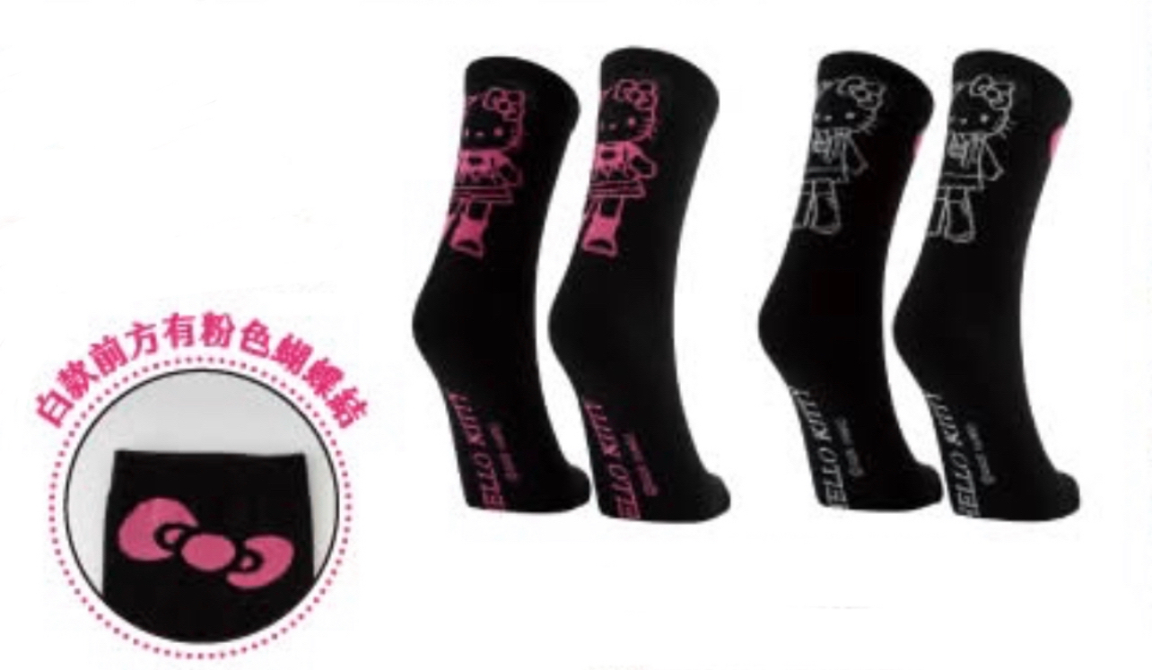 （約6月尾到貨）🇹🇼台灣超商限定 限量長腿Kitty 中長筒襪套裝 1套2對💕