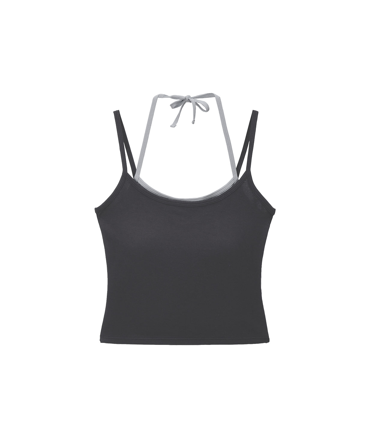 預購_Layered Halterneck Sleeveless Top by Conch