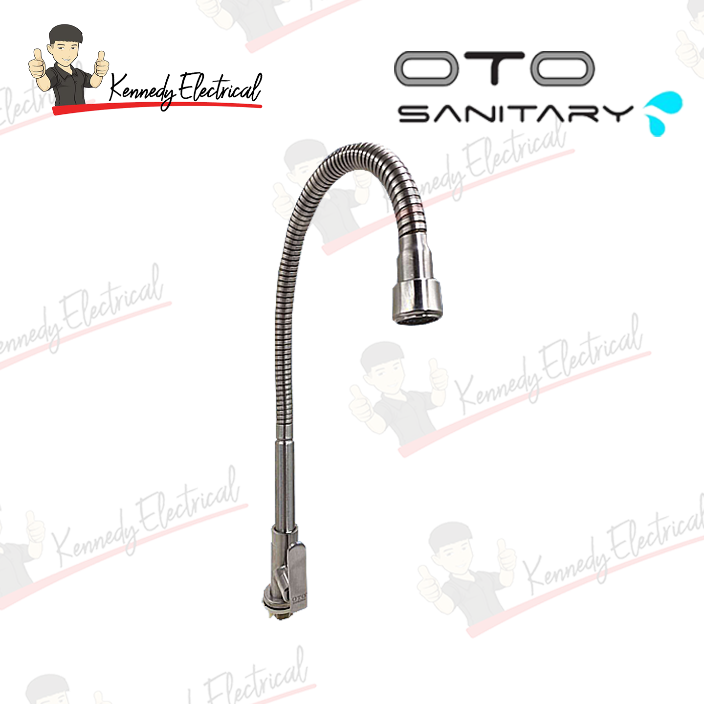 Otosani 304# Stainless Flexible Pillar Swan Tap (966-01Fh#) OTO966-11