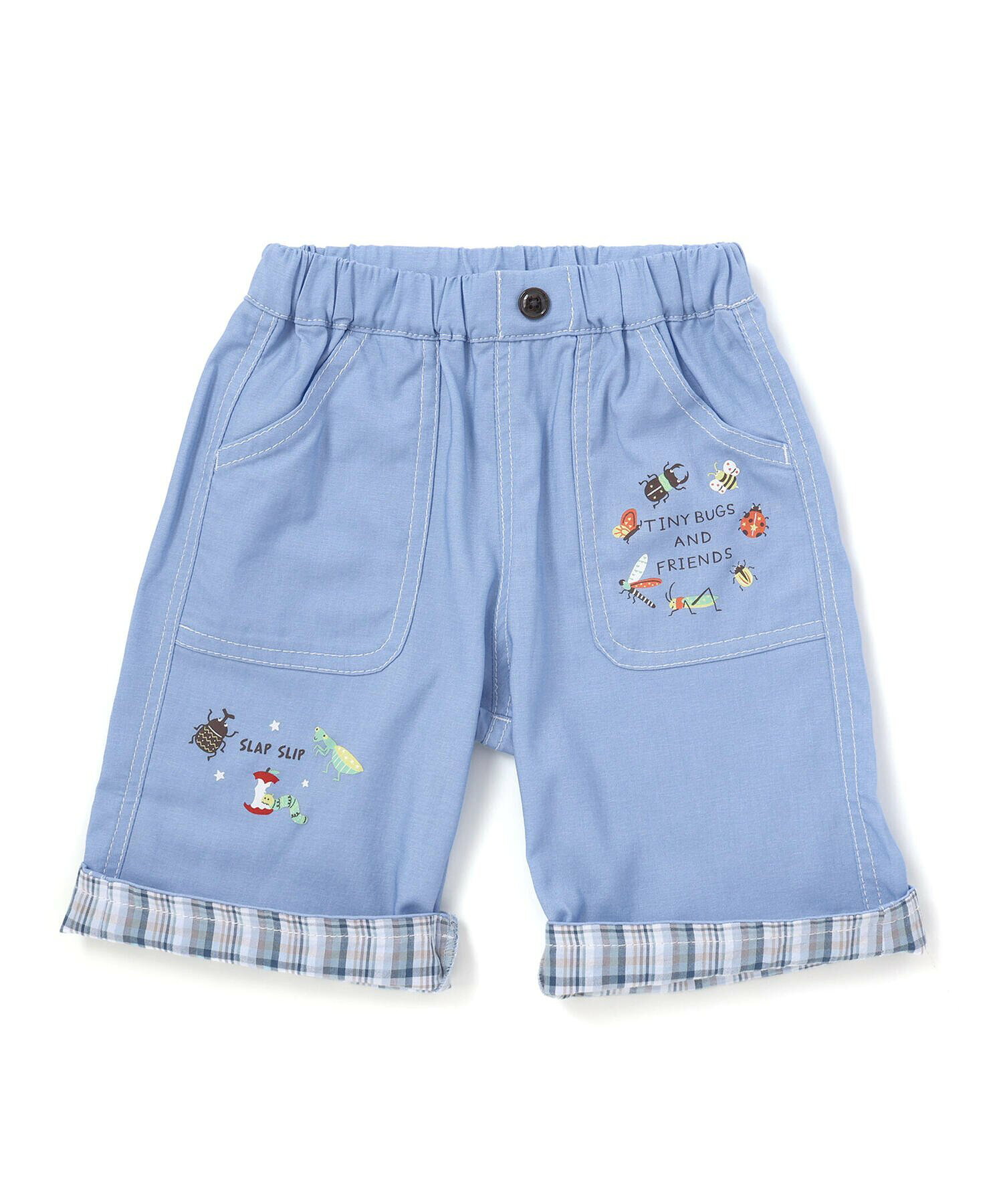 🆕【⭐訂購⭐】🌀 🇯🇵 日本直送 翻折式格紋褲腳 昆蟲印花 短褲［2款選］🌀 [ELDA-0194][260521]