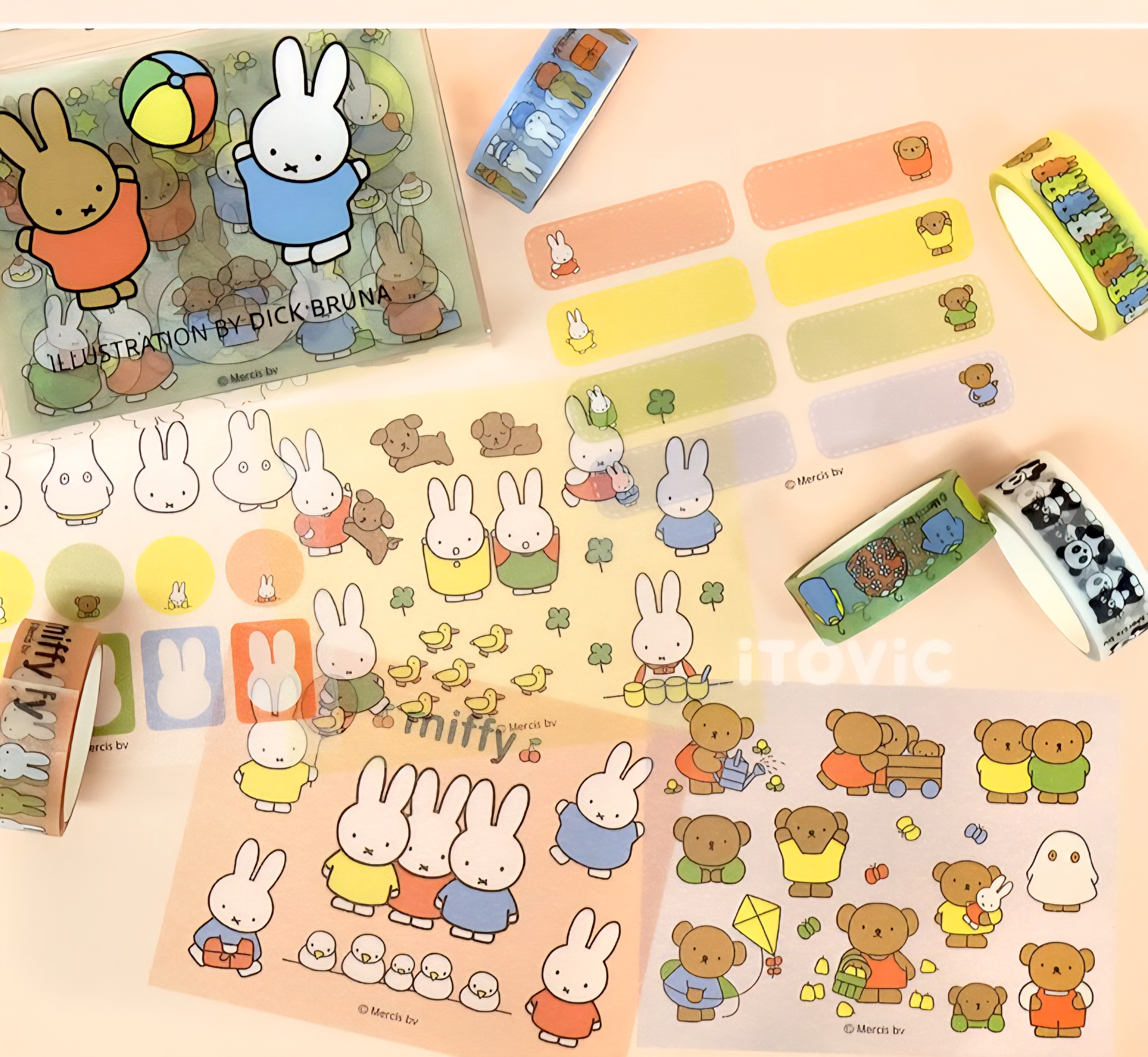 miffy 韓國 磨砂 貼紙組