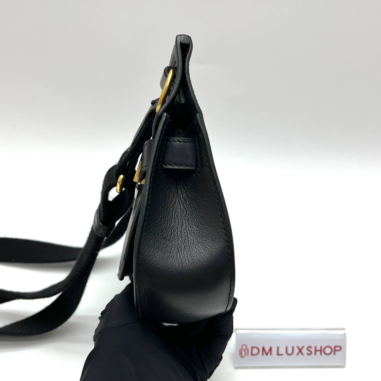 Hermes Black Calf Leather Mini Jypsiere (Stamp B)