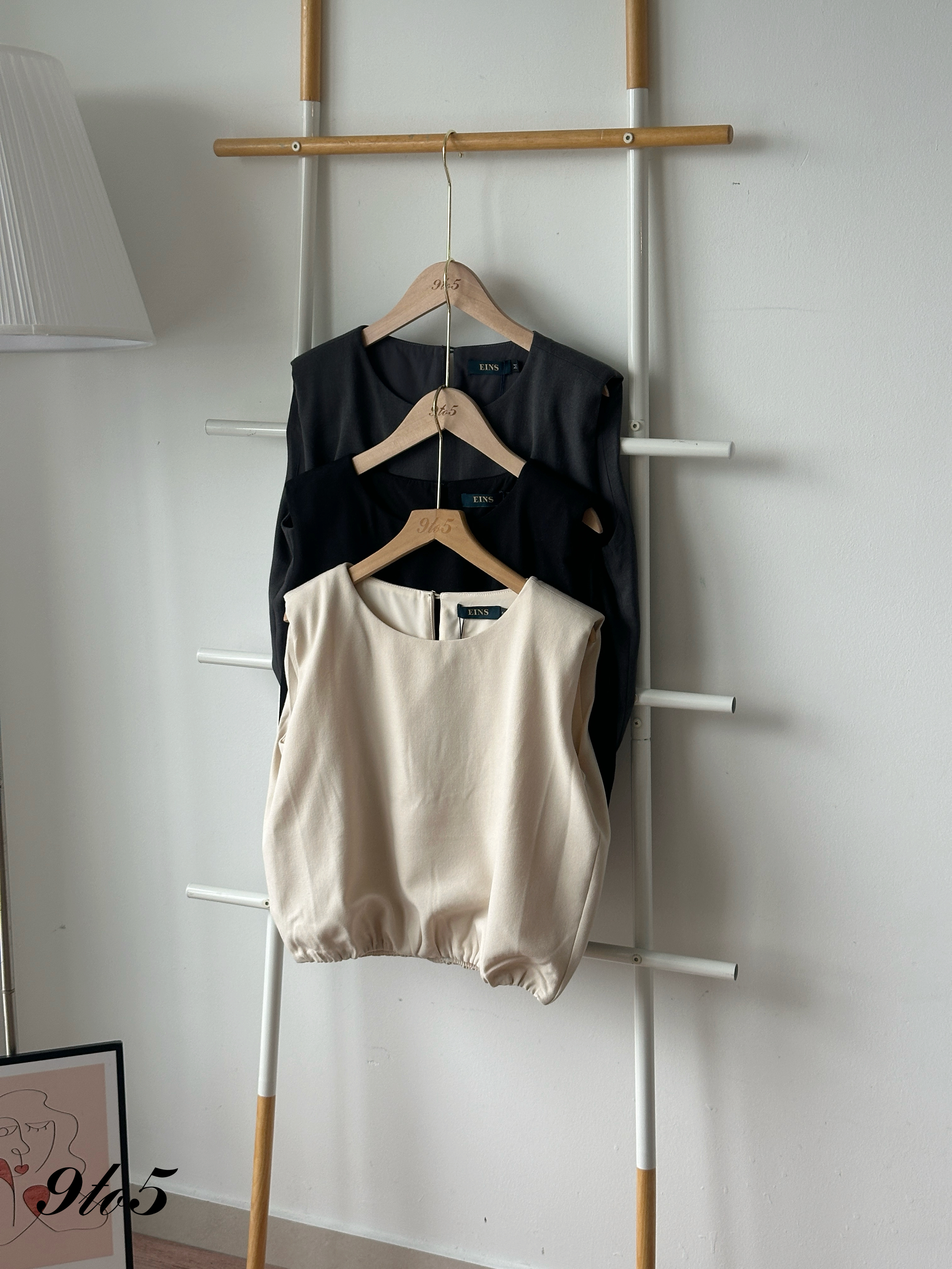 T4293 Sleeveless Round Neck Top - 3 Colors 