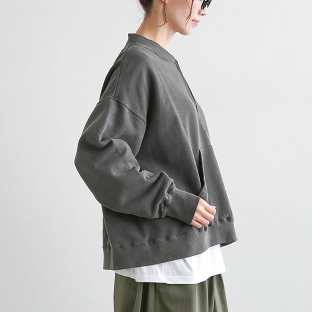 日系復古洗水色衛衣