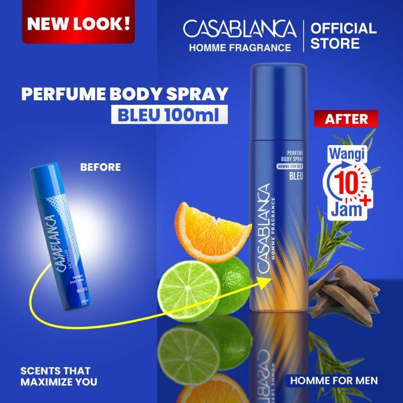 Casablanca Homme Bleu Blue Body Spray - 100ml