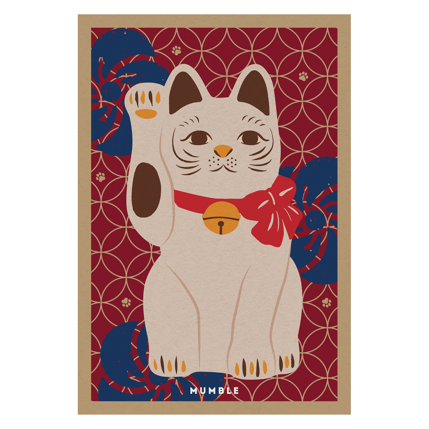 Mumble - 緣起物系列明信片 (招財貓)