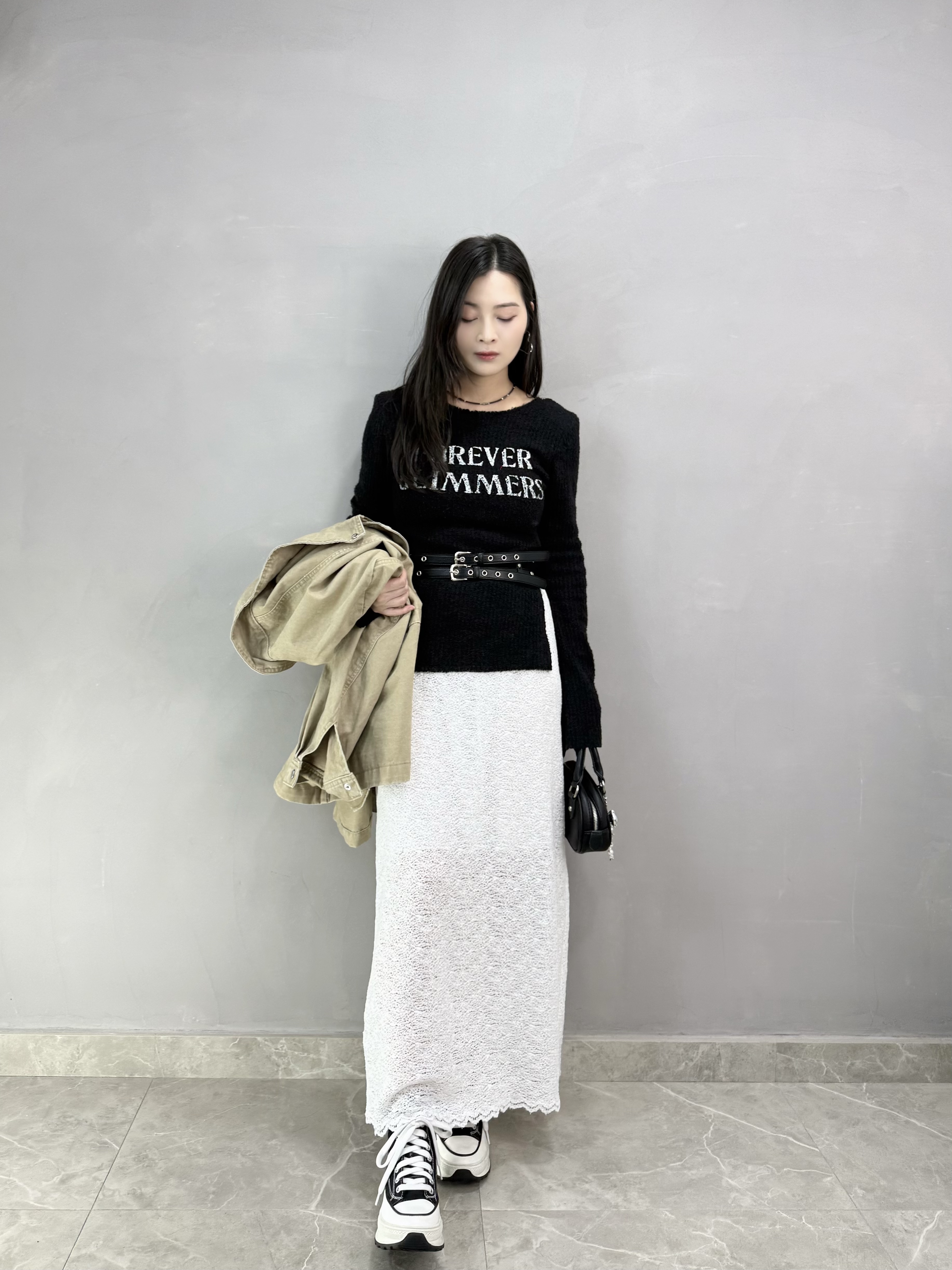 G73 通花半截長裙