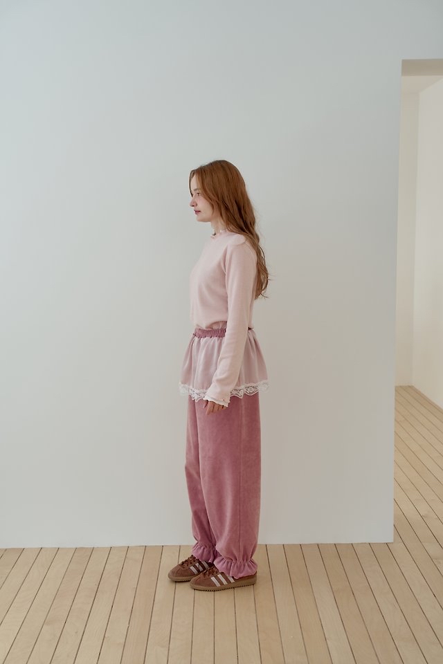 Momoann | Satin Joggers (Pink) with Mom