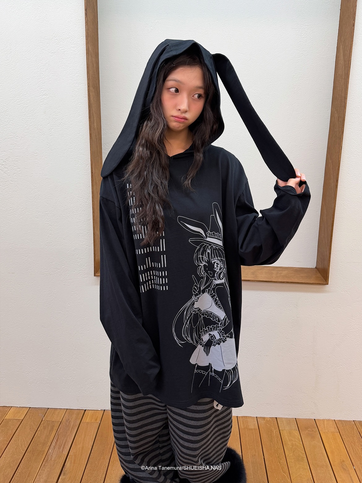 MELRONI BUNNY EARS HOODIE｜韓國 星河滿月 X CAVISH 服飾系列 (Full Moon） (26204-P)