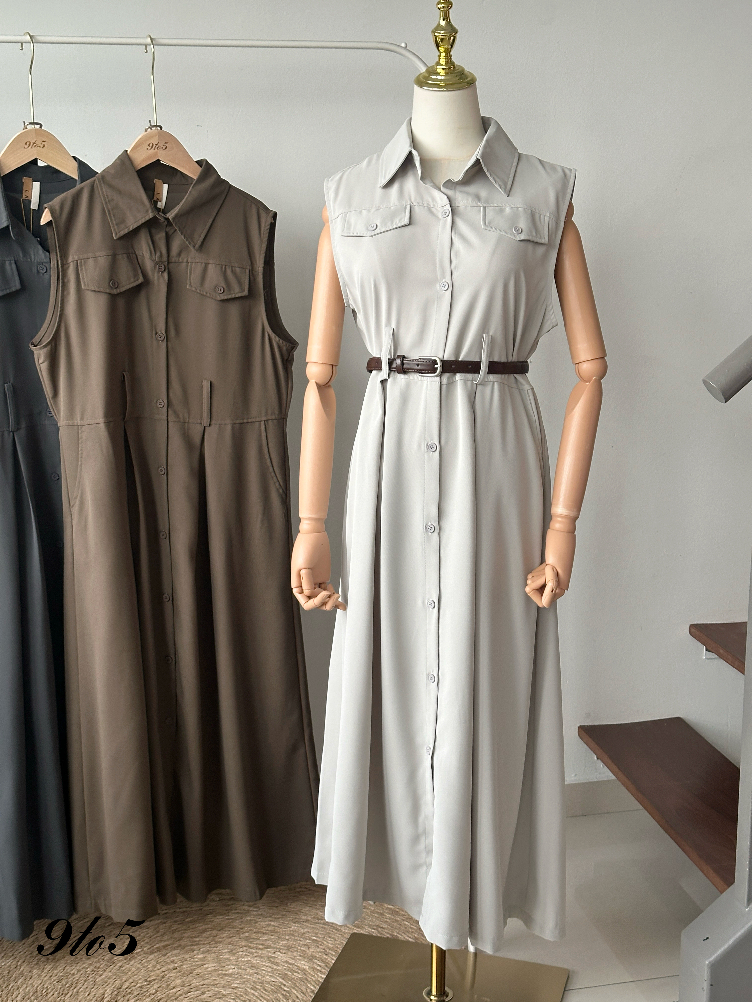 D2353 Sleeveless Long Dress - 4 Colors 
