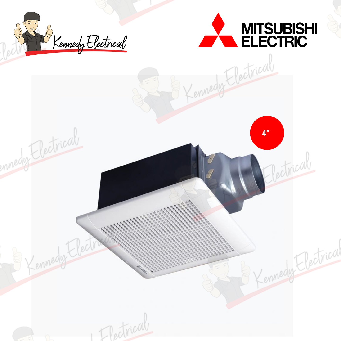 Mitsubishi 4" Ceiling Mounted Ventilating Fan VD-10Z4T7