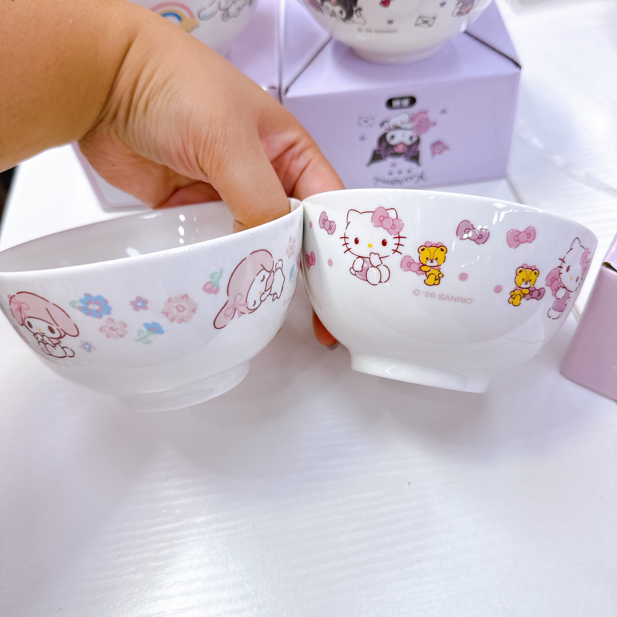 日本直送Hello Kitty Melodyy Kuromi玉桂狗瓷碗