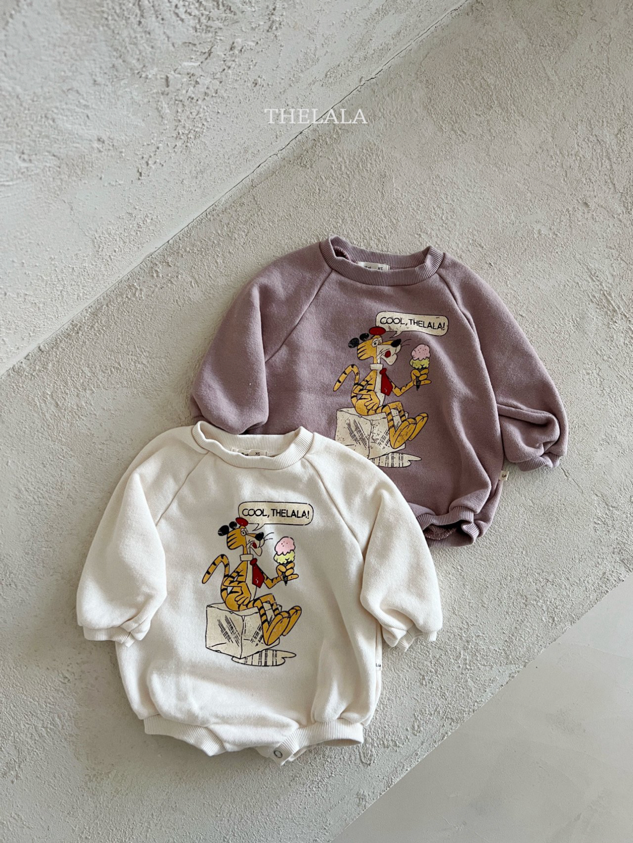 🌸預訂 韓國直送🌸🇰🇷THELALA兩色親子款老虎印花長袖包屁衣