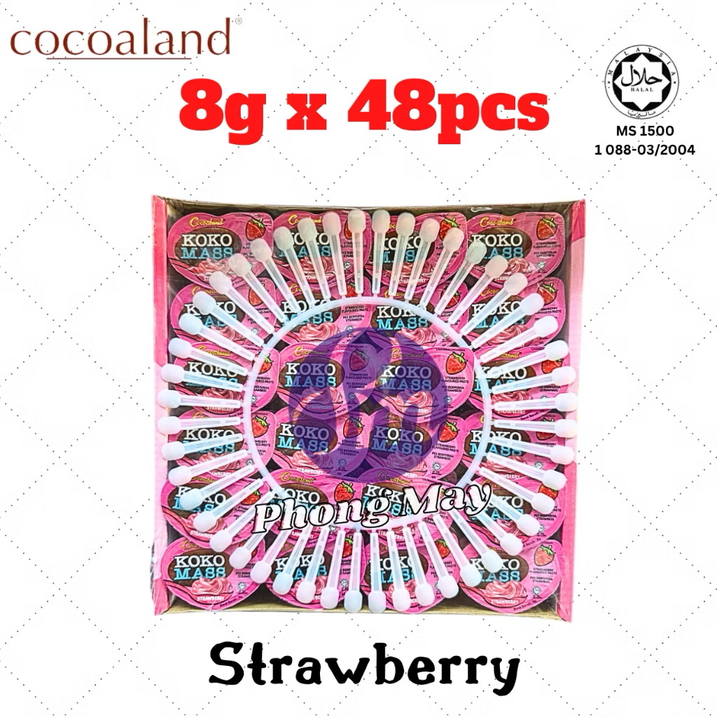 48pcs x 10g Kokomass Chocolate Spread [Chocolate / Black & White / Strawberry]