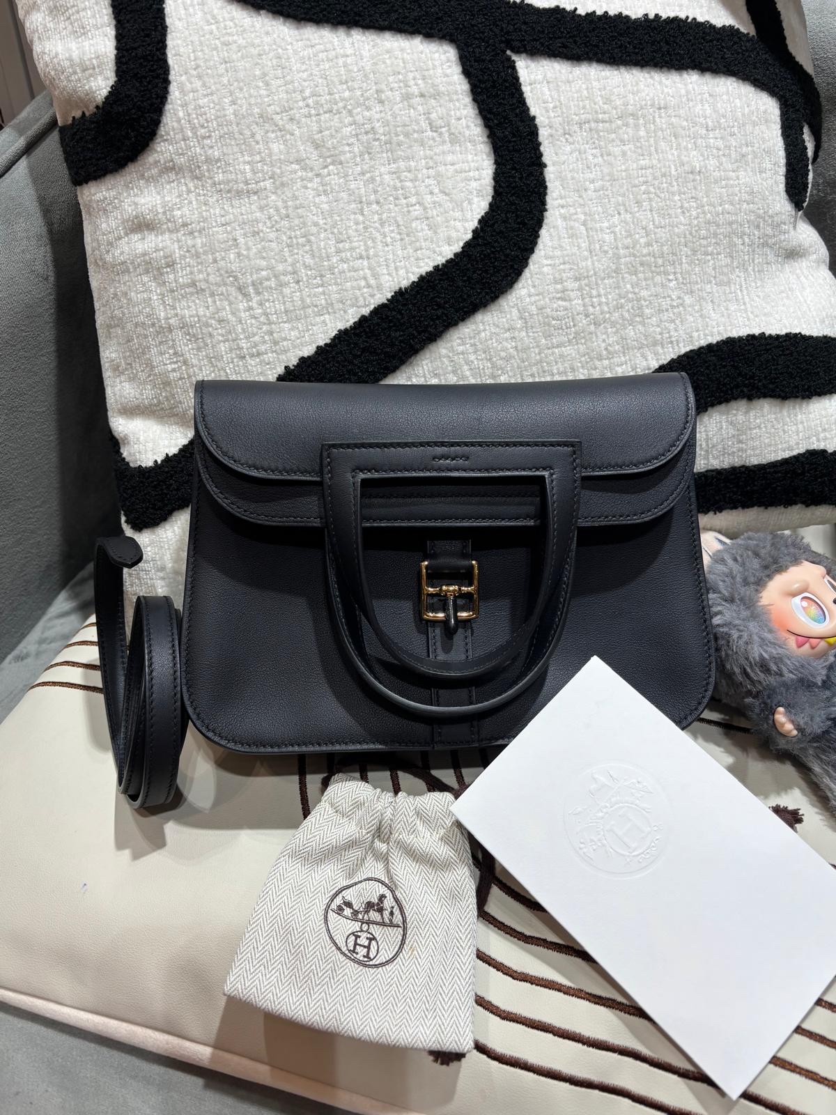  未使用品 Hermes mini halzan,黑金 STAMP K 100%Authentic,Unused 未使用品 ✅專門店收據✅防塵袋✅box