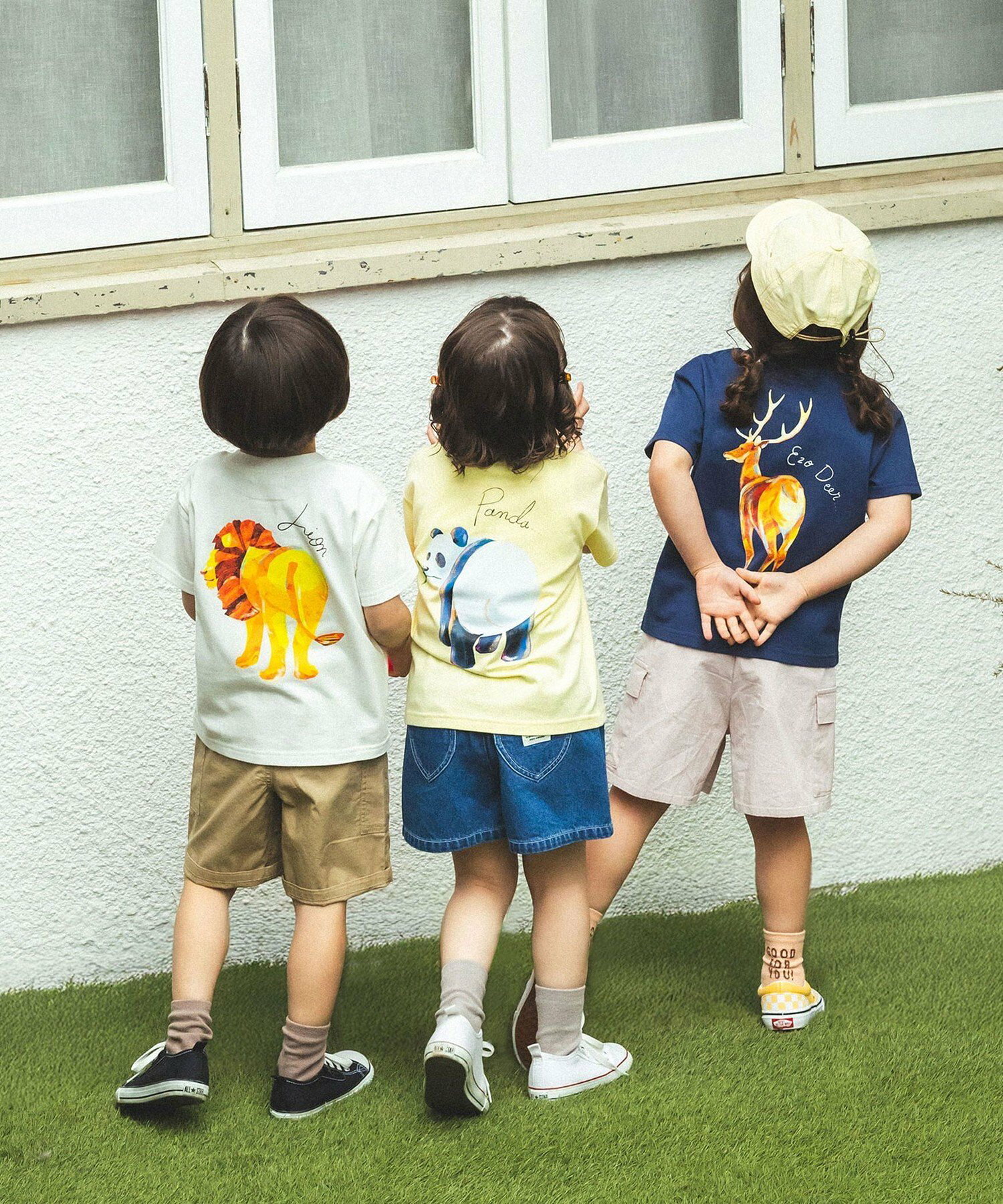 🆕【⭐訂購⭐】🌀 🇯🇵 日本直送 #BEAMS mini 獅子🦁/熊貓🐼/鹿🦌 短袖T恤🌀 [ELDA-0196]