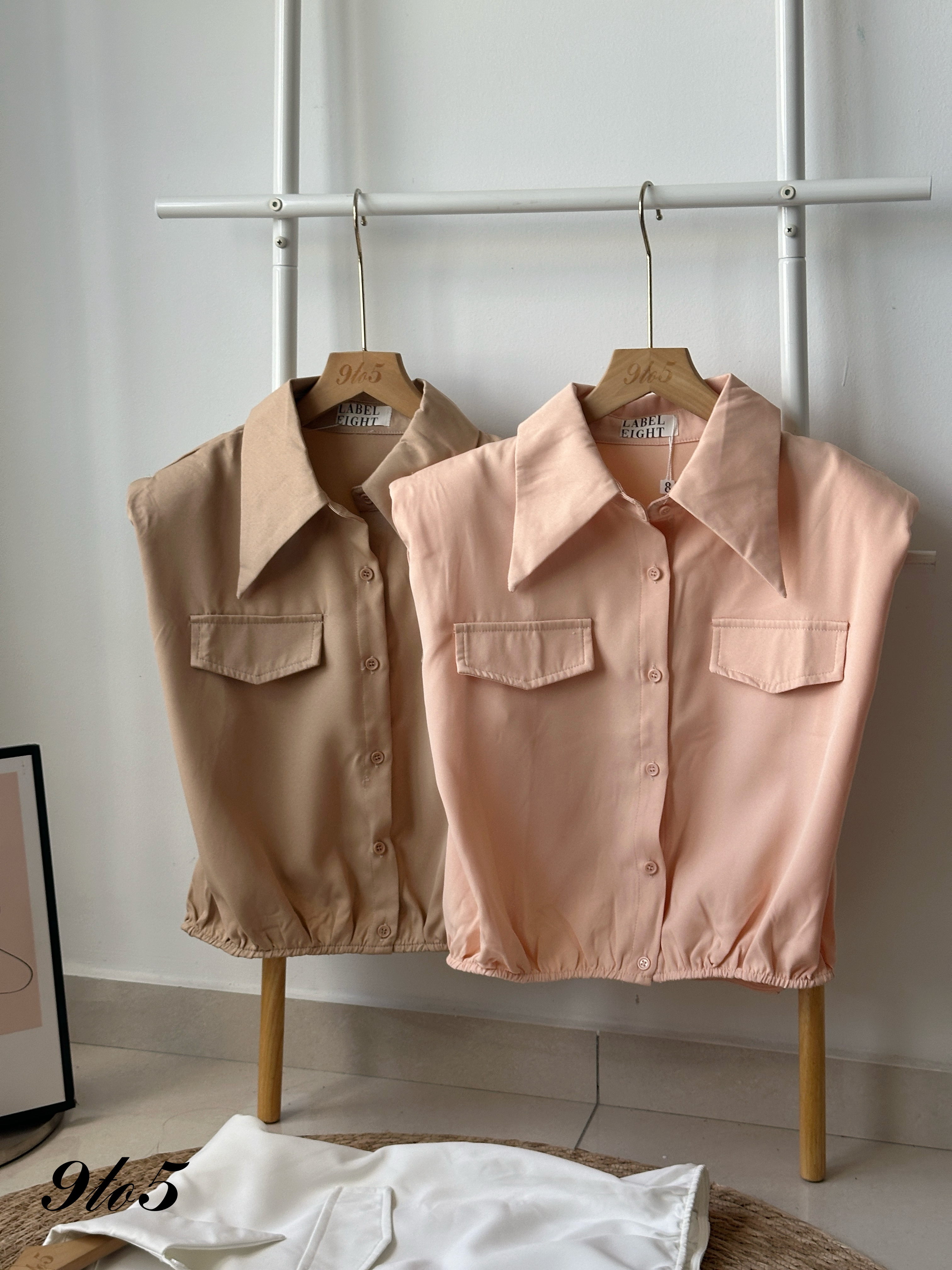 T4172 Sleeveless Crop Shirt - 4 Colors 