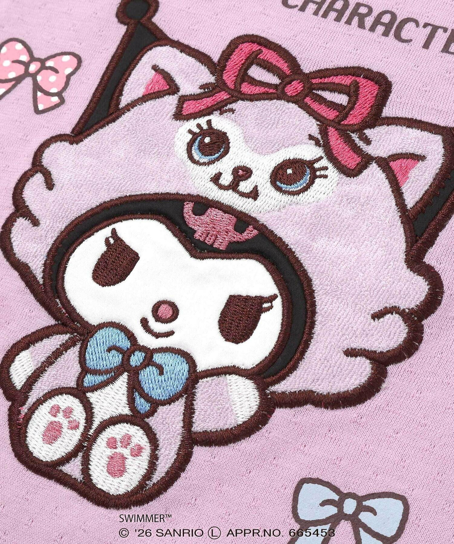 🇯🇵預訂 日本直送🇯🇵Slap Slip x Swimmer x Sanrio系列三色人物刺繡貼花薄紗泡泡袖上衣