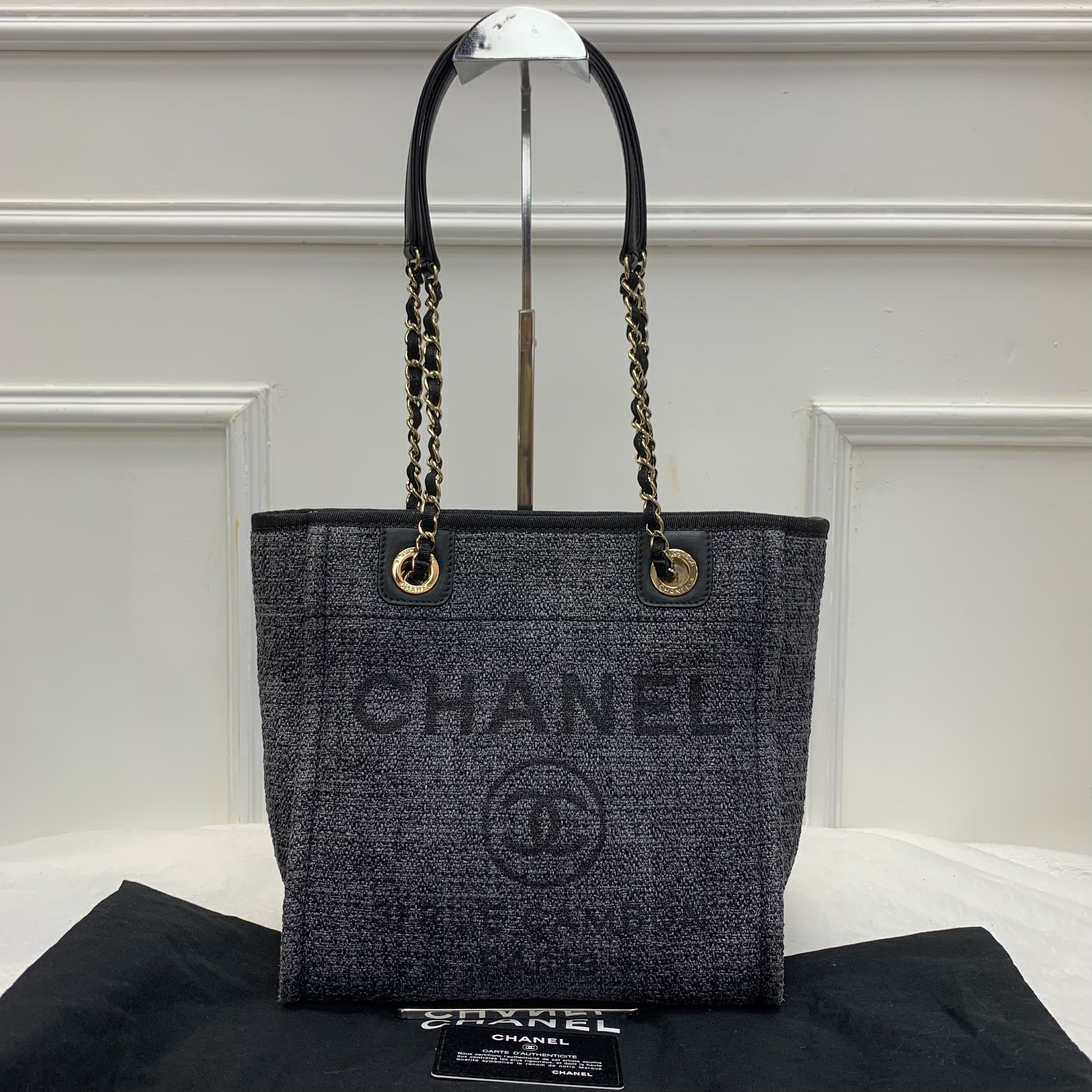 Chanel沙灘包 灰藍色罕見size