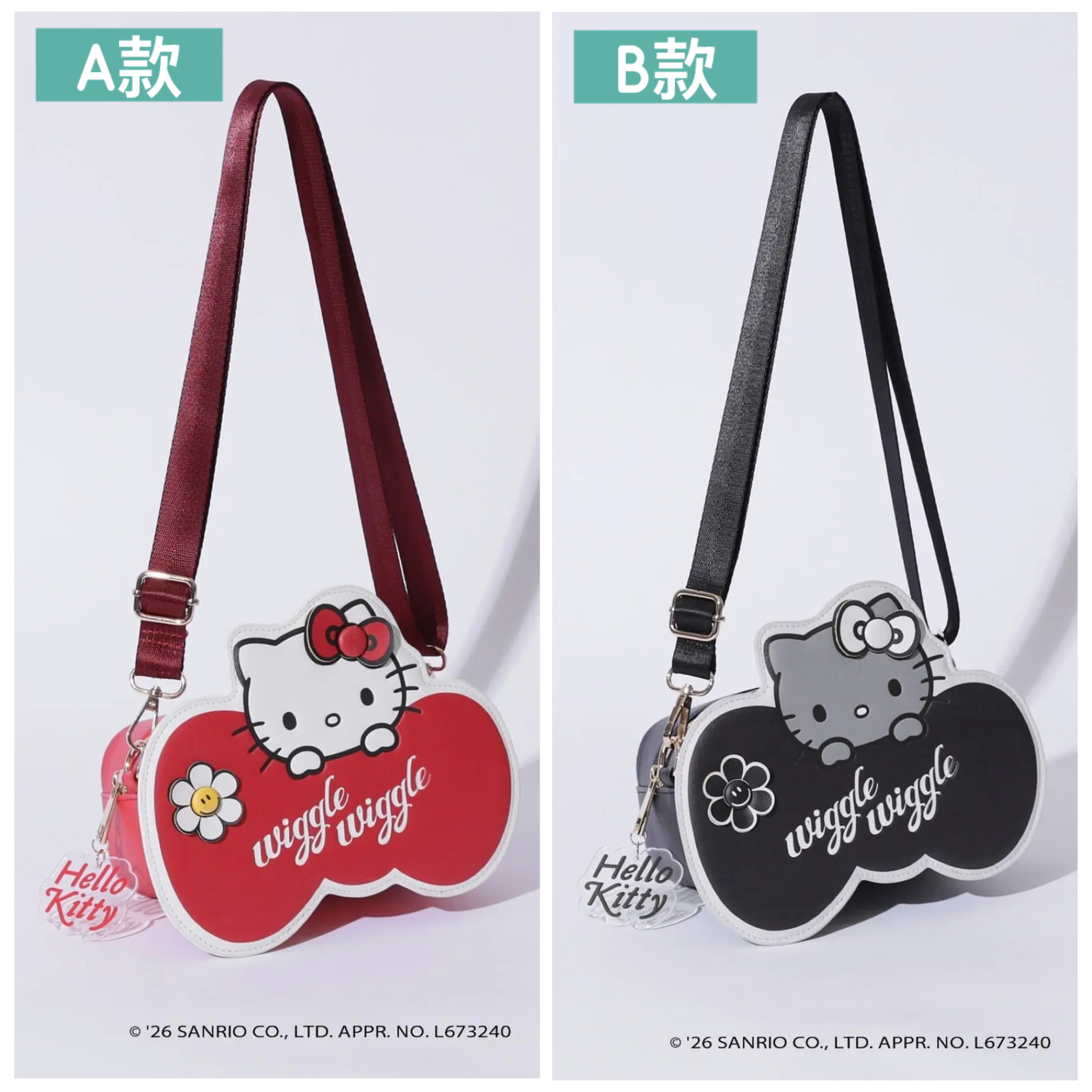日本預訂📍日本Sanrio x Wiggle Wiggle系列 - Kitty蝴蝶結手袋 不包郵 2026年11月下旬出貨