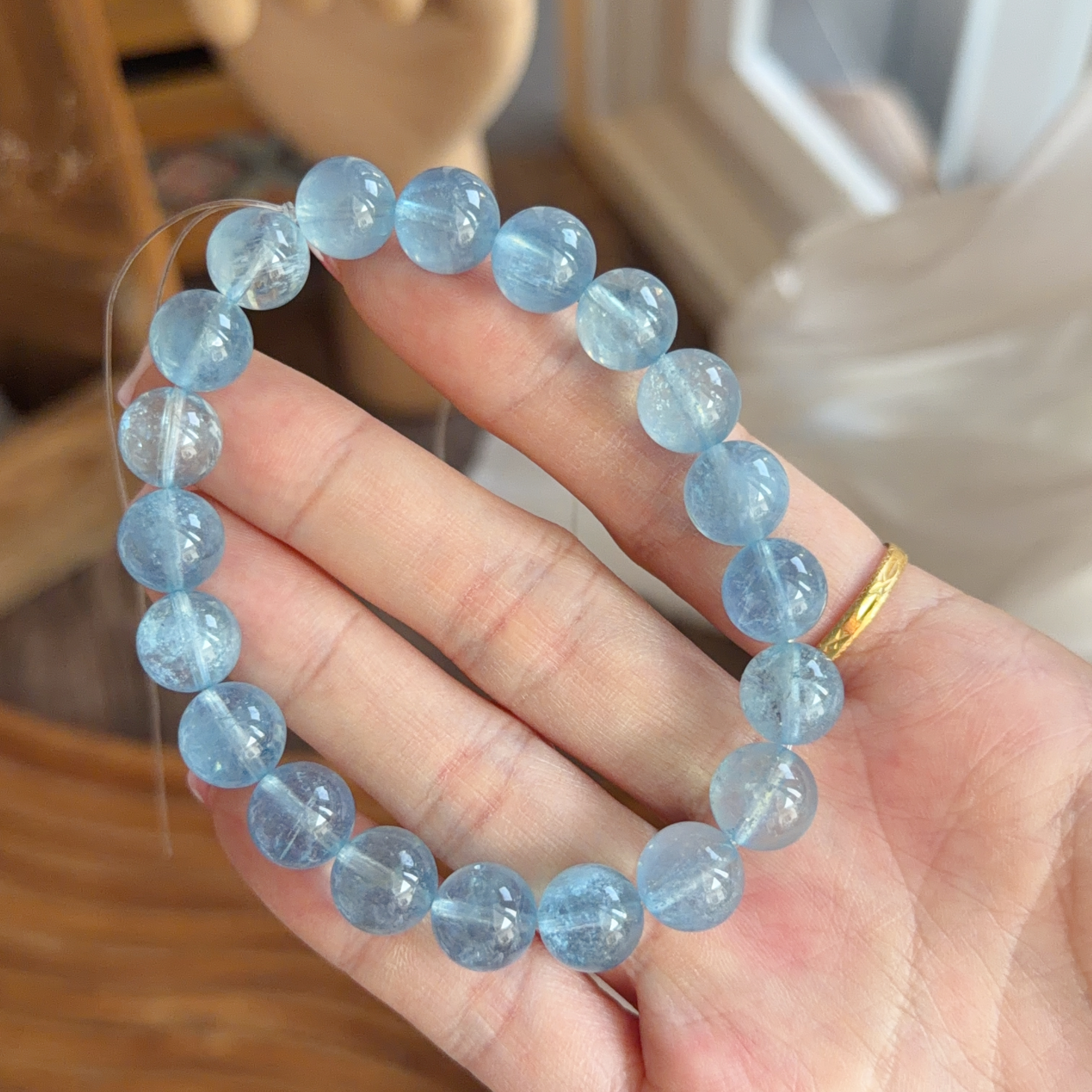 10mm+冰種海藍寶手串