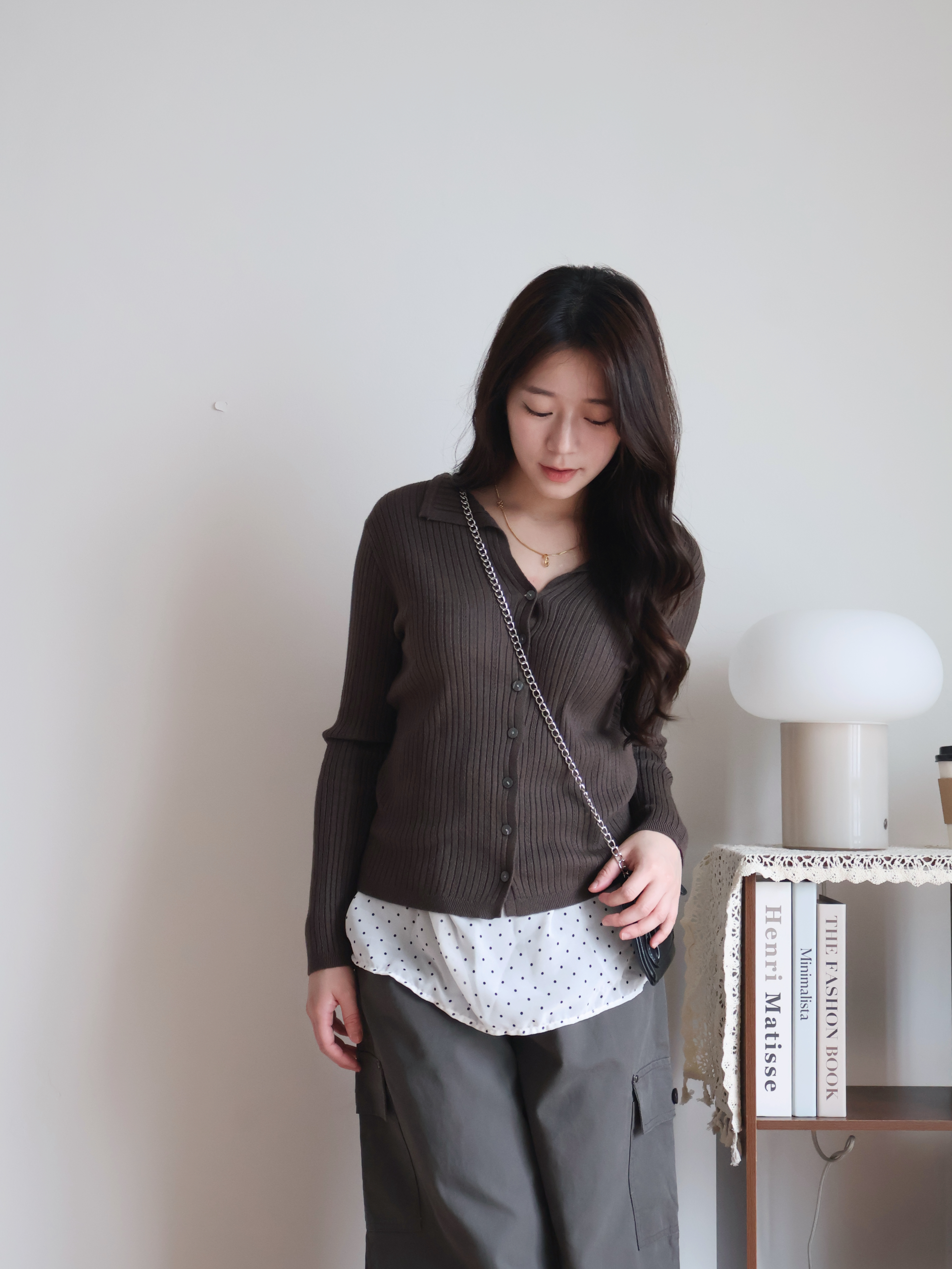 Quinn Knitted Cardigan | Brown