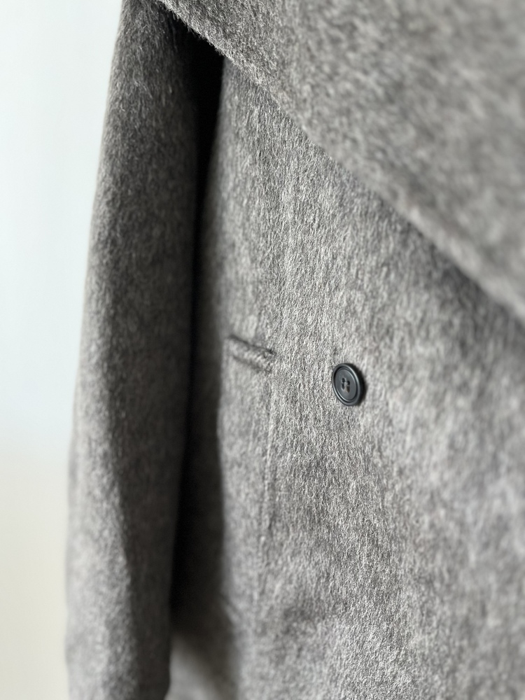[70% Wool] Parisian Belted Wool Coat (Dark Grey)