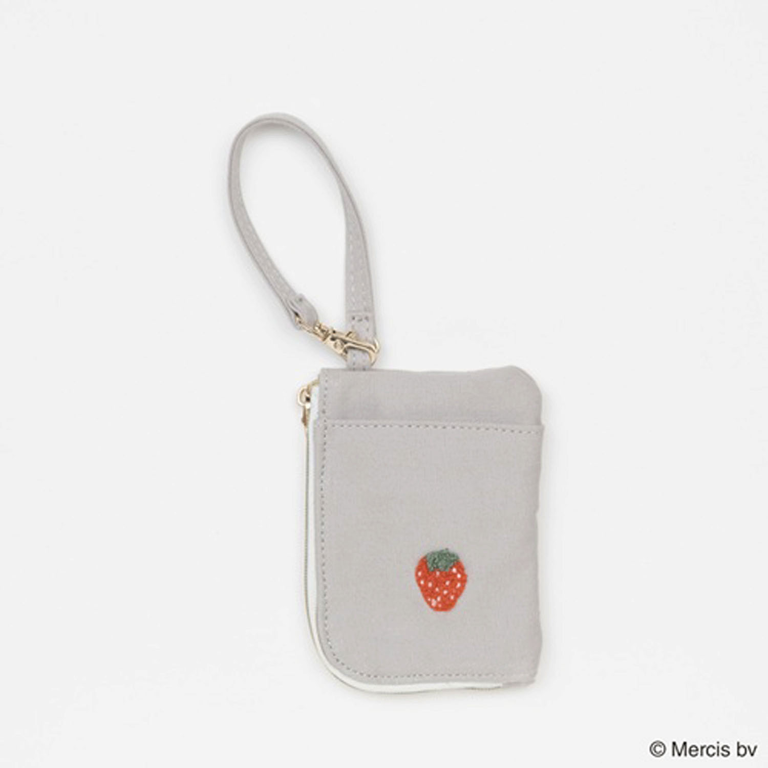 Miffy - 刺繡卡套零錢包 (灰色款)