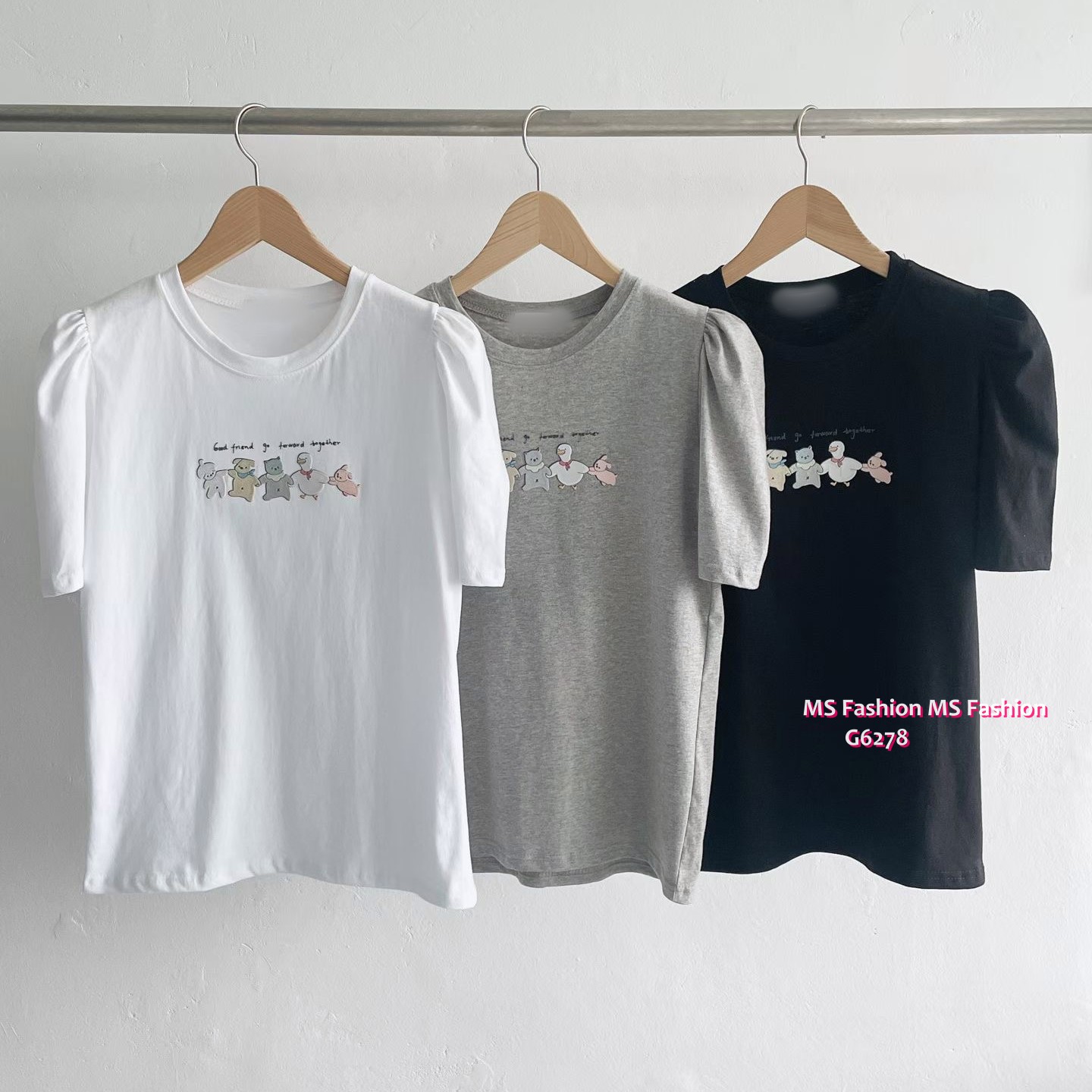 G6278 韓國🇰🇷可愛動物公主膊top